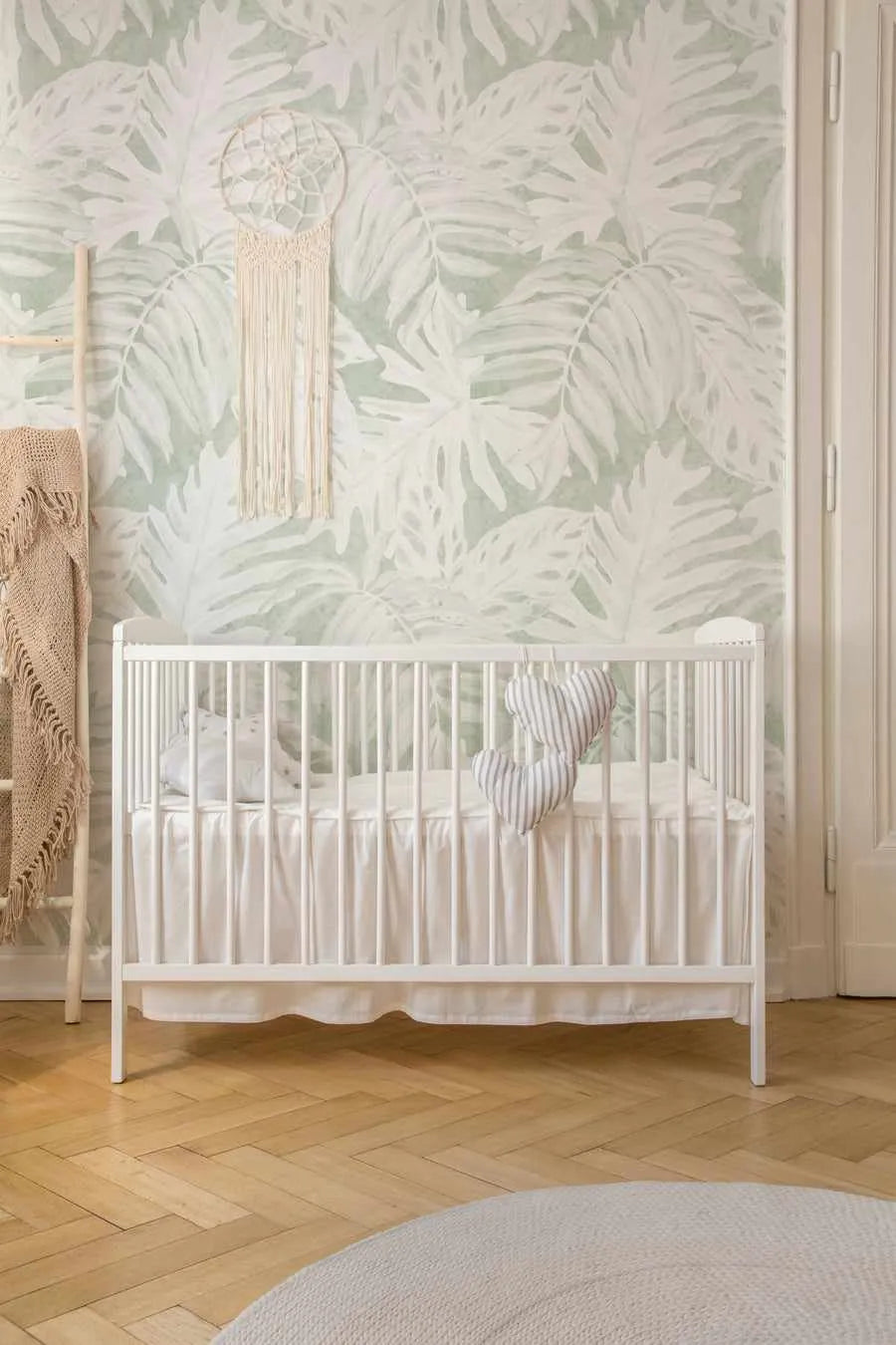 White Luxe Palm Wallpaper in Sage Green-Wallpaper-Buy Australian Removable Wallpaper Now Sage Green Wallpaper Peel And Stick Wallpaper Online At Olive et Oriel Custom Made Wallpapers Wall Papers Decorate Your Bedroom Living Room Kids Room or Commercial Interior