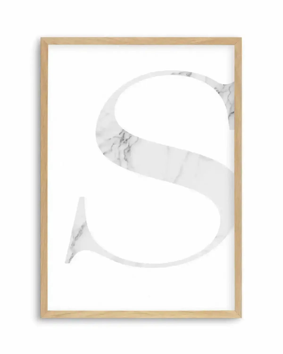White Marble Letter Art Print from Olive et Oriel where you can shop wallpaper and artworks online