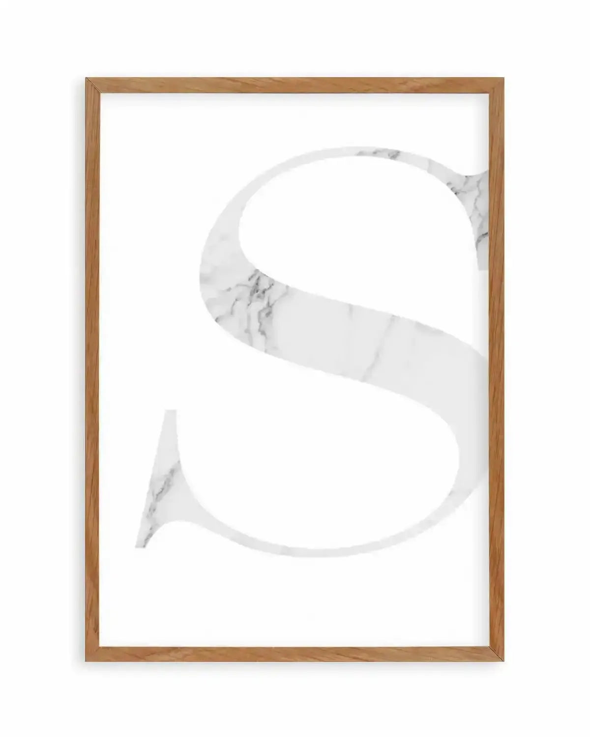White Marble Letter Art Print from Olive et Oriel where you can shop wallpaper and artworks online