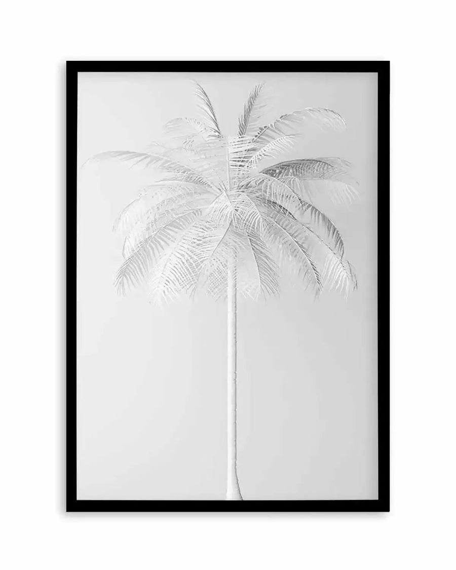 White Palm on Grey Art Print from Olive et Oriel where you can shop wallpaper and artworks online