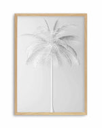 White Palm on Grey   Art Print