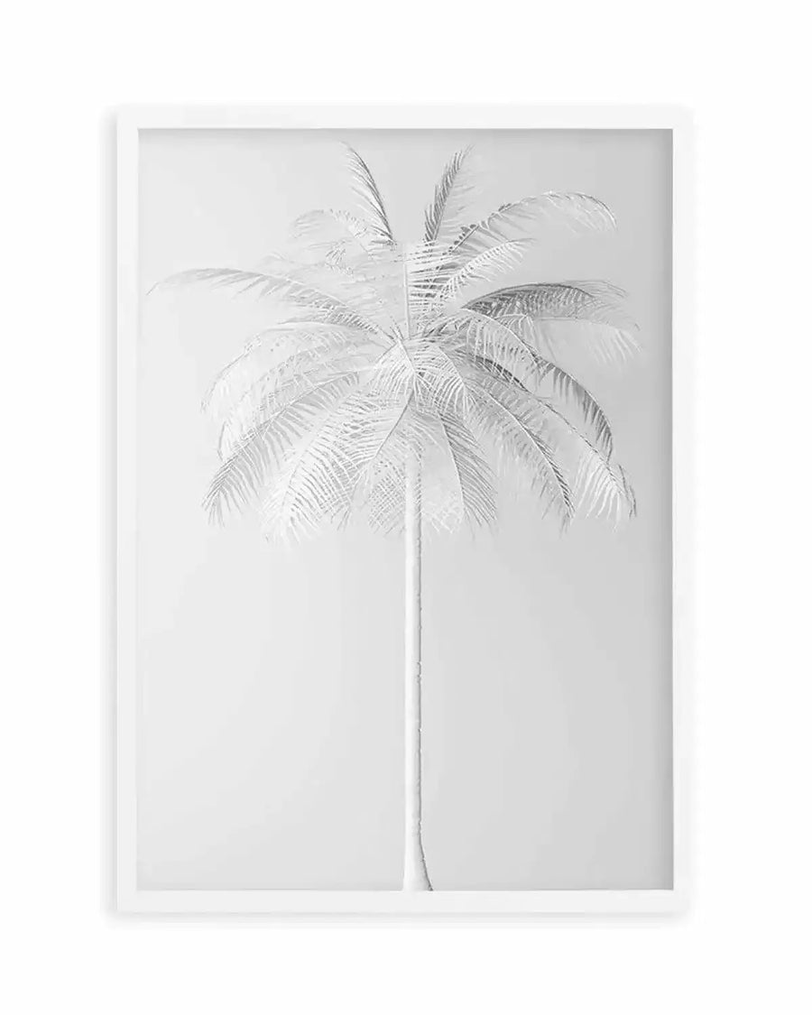 White Palm on Grey Art Print from Olive et Oriel where you can shop wallpaper and artworks online