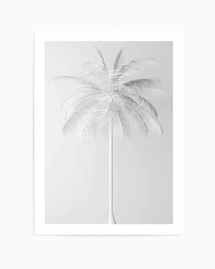 White Palm on Grey Art Print from Olive et Oriel where you can shop wallpaper and artworks online