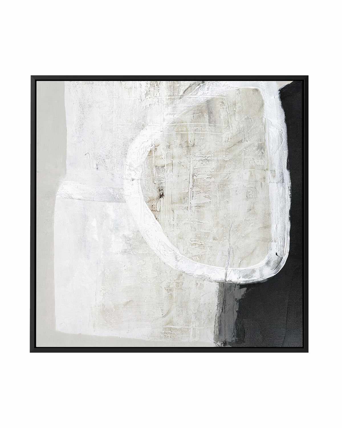 White Stone by Design Fabrikken | Framed Canvas Art Print