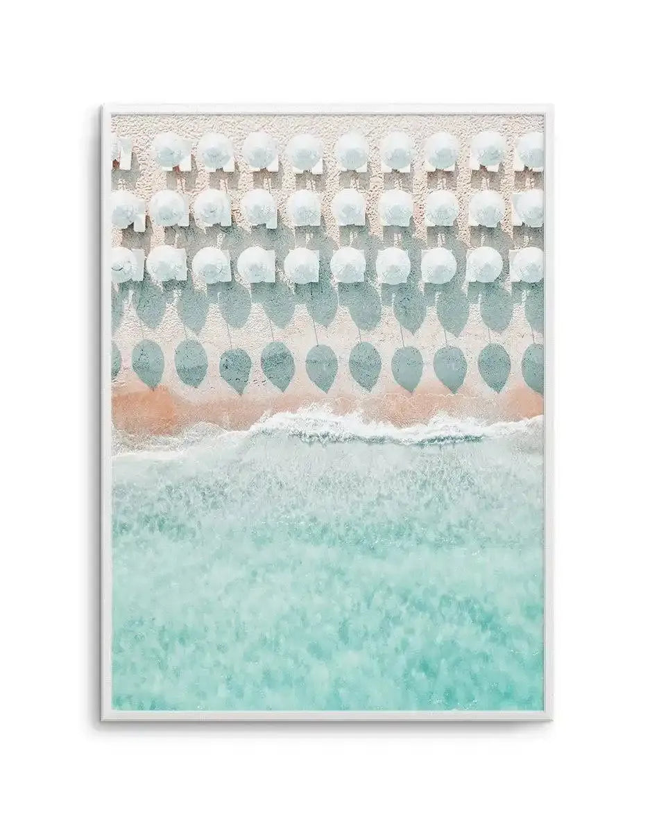 White Umbrellas Art Print-PRINT-Olive et Oriel-Olive et Oriel-A5 | 5.8" x 8.3" | 14.8 x 21cm-Unframed Art Print-With White Border-Buy-Australian-Art-Prints-Online-with-Olive-et-Oriel-Your-Artwork-Specialists-Austrailia-Decorate-With-Coastal-Photo-Wall-Art-Prints-From-Our-Beach-House-Artwork-Collection-Fine-Poster-and-Framed-Artwork