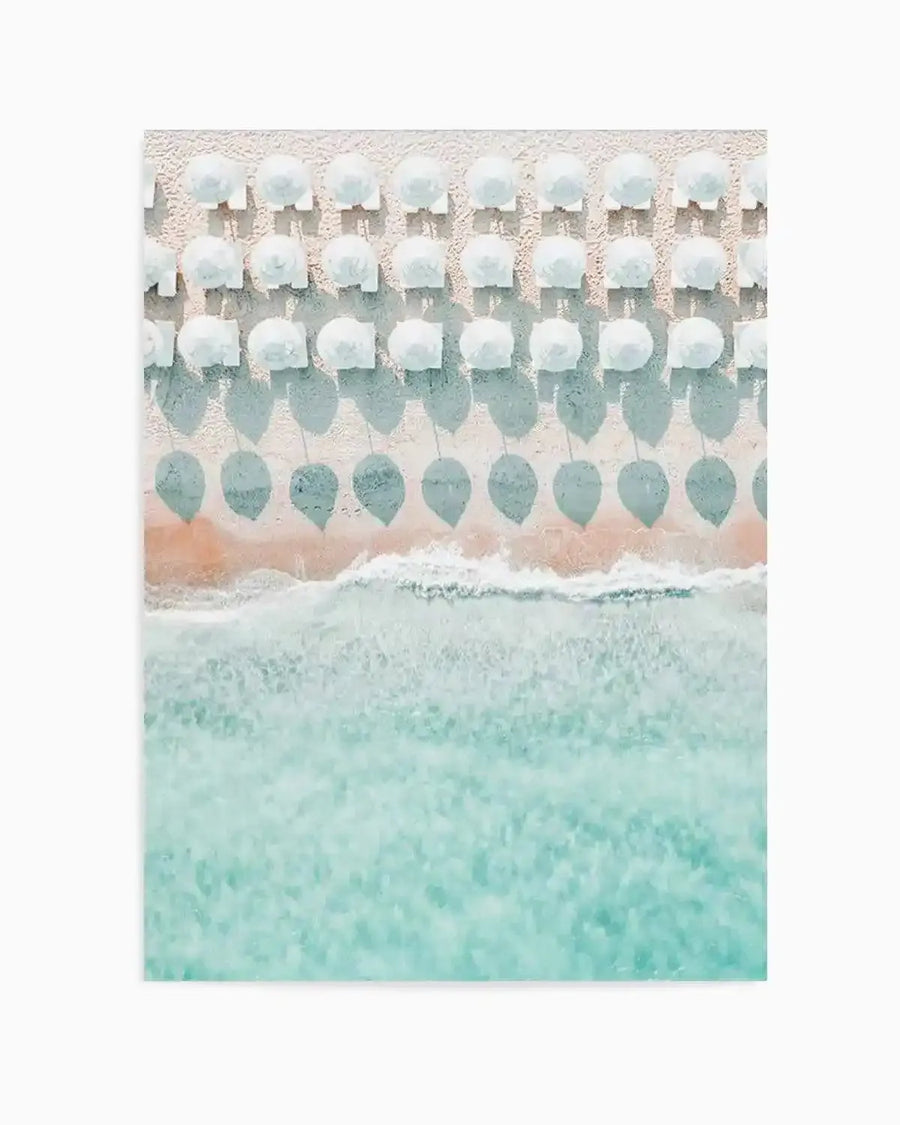 White Umbrellas Art Print from Olive et Oriel where you can shop wallpaper and artworks online