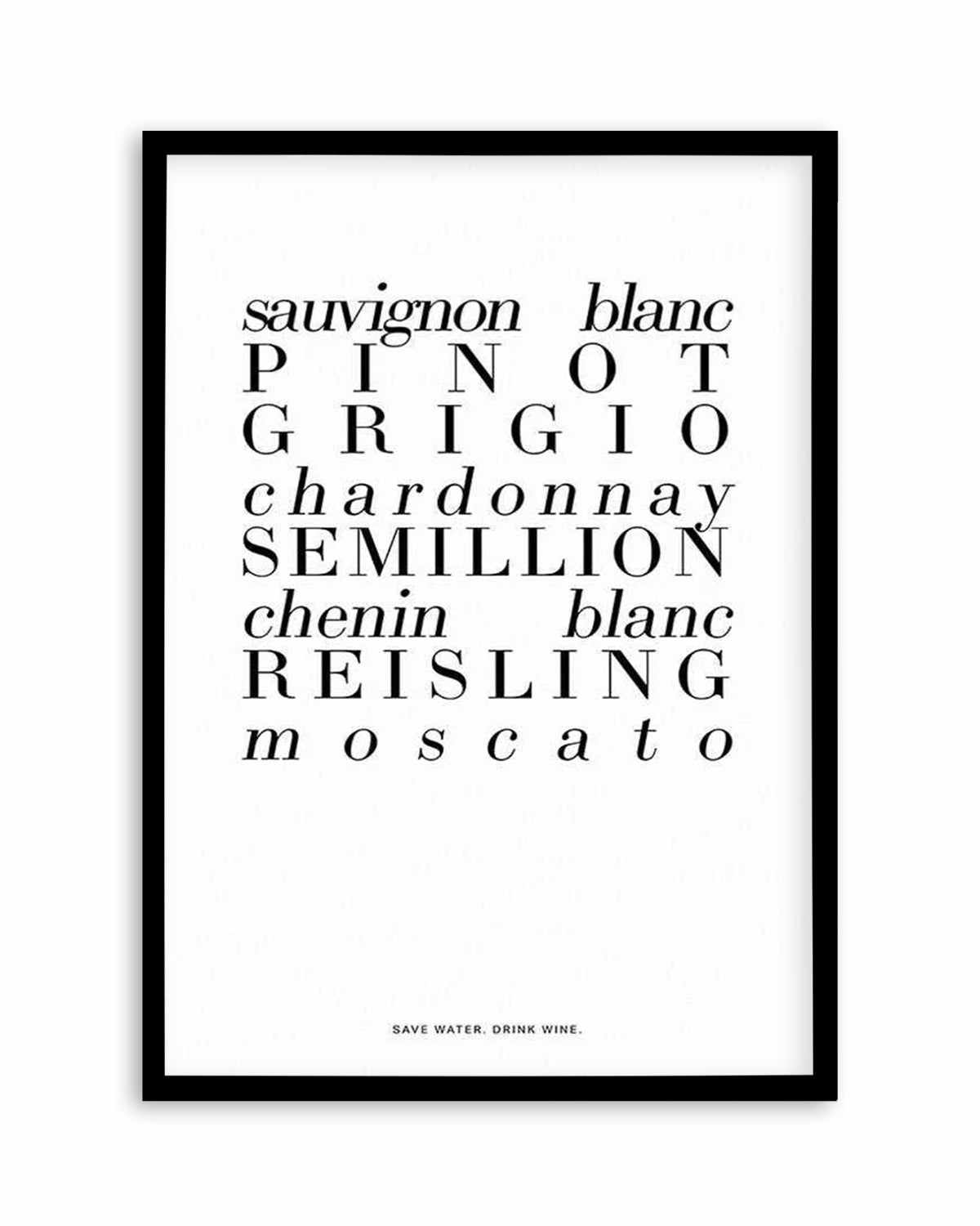 White Wine Art Print