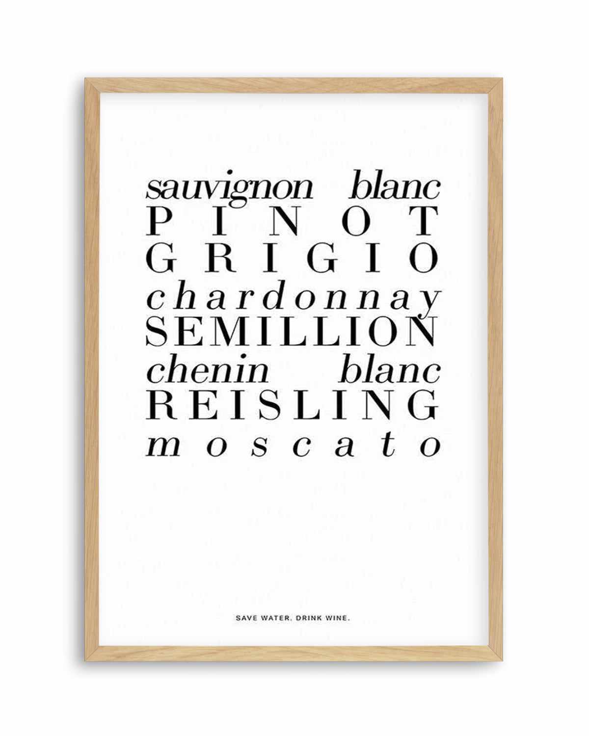 White Wine Art Print