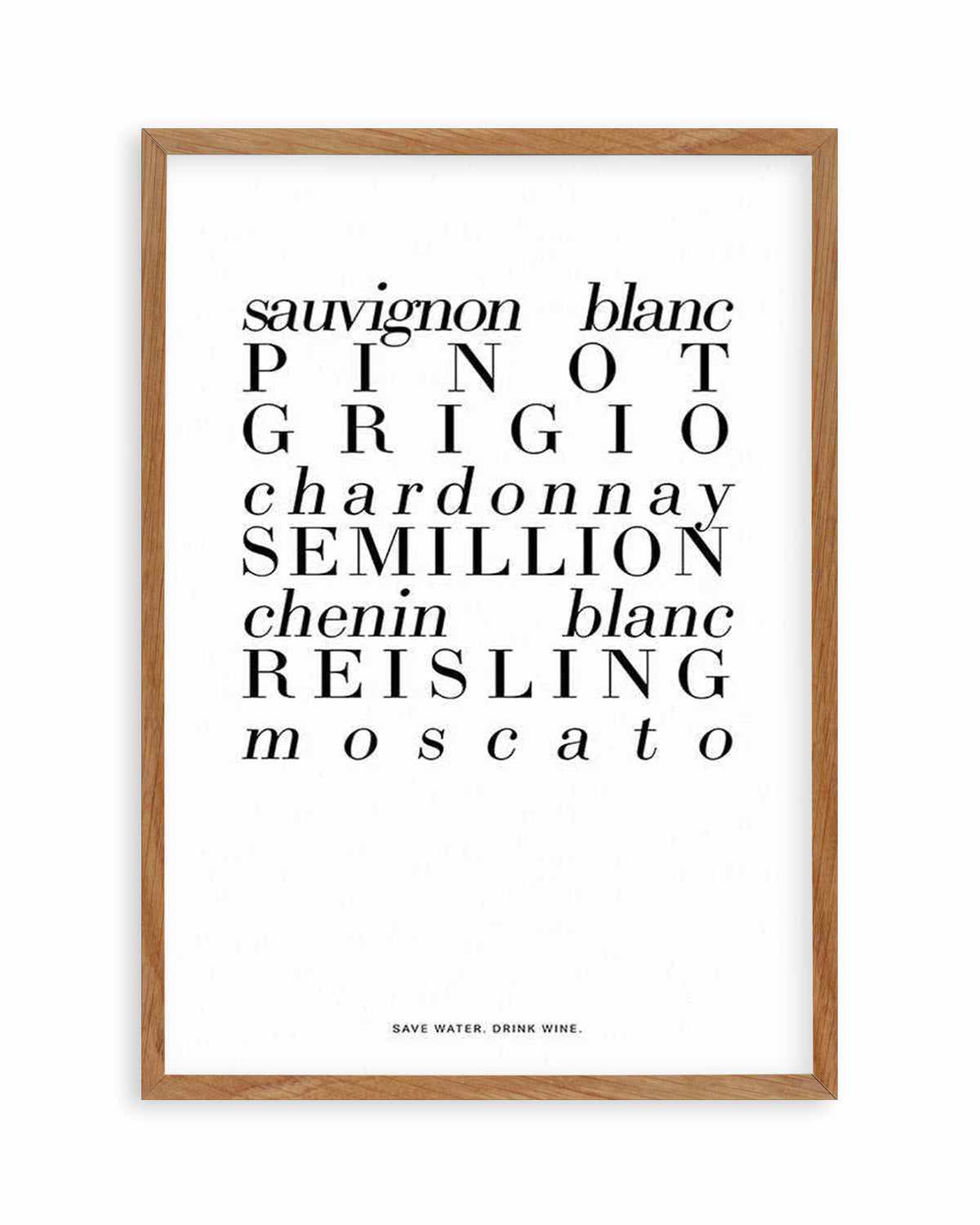 White Wine Art Print