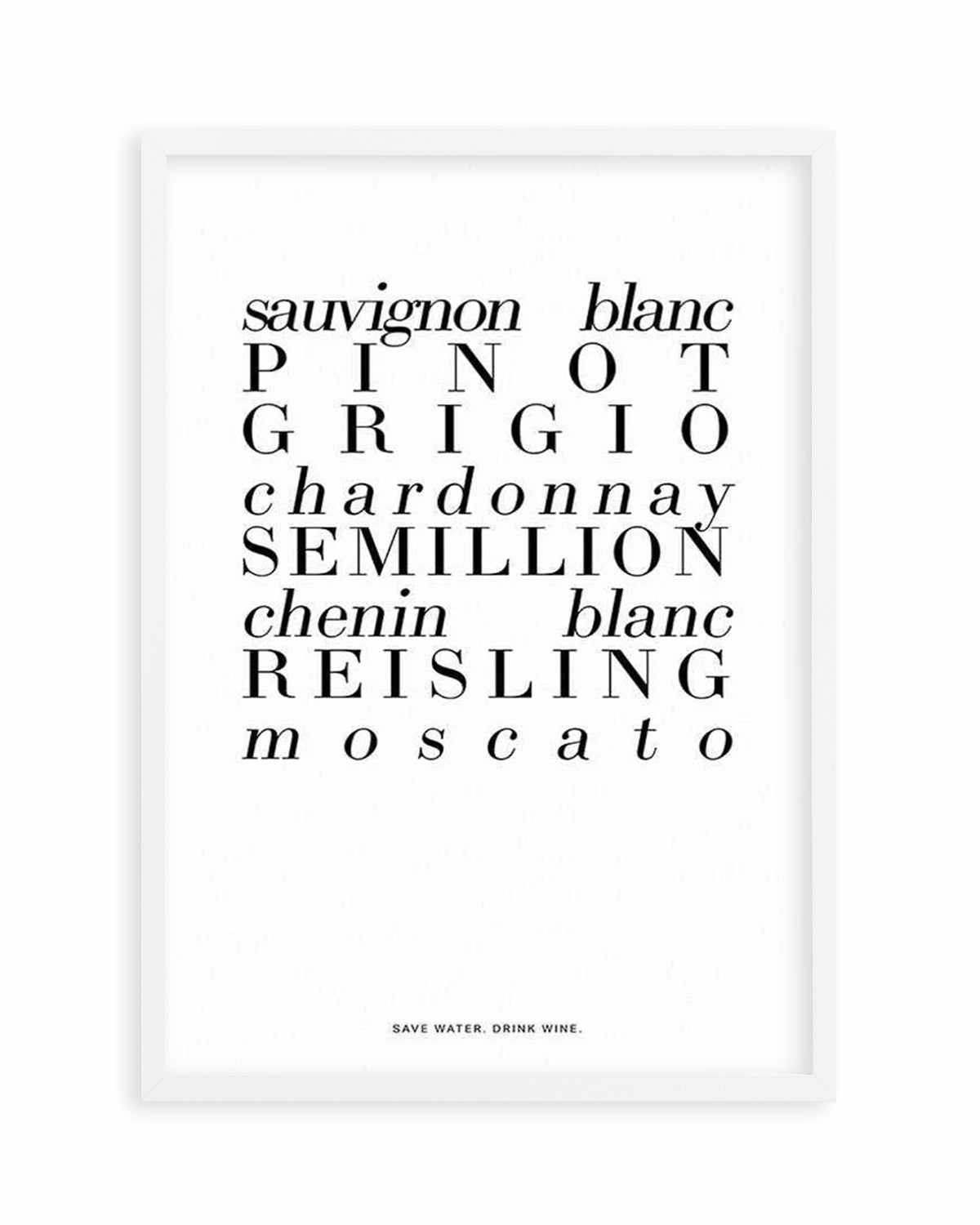 White Wine Art Print