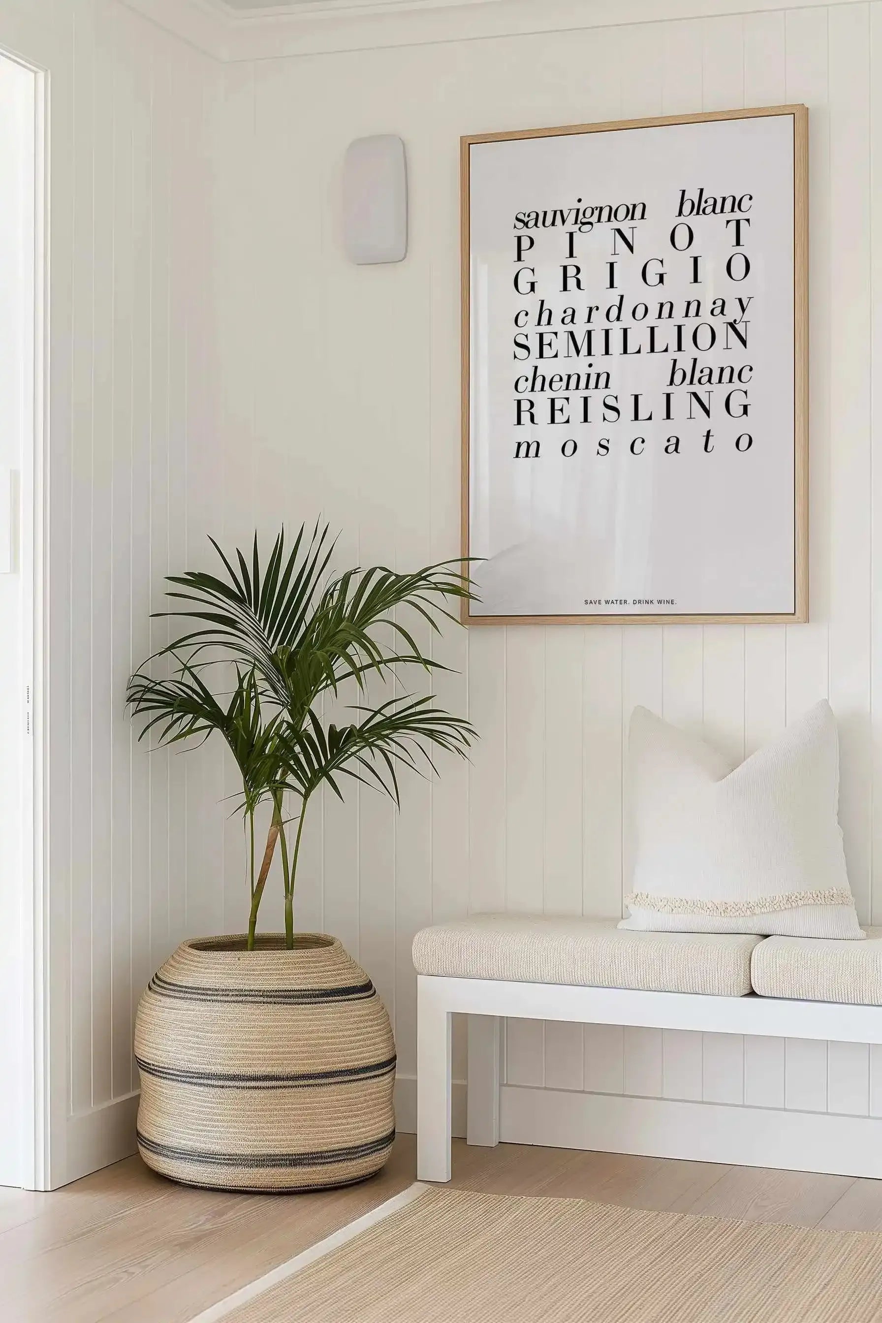 White Wine | Framed Canvas Art Print from Olive et Oriel where you can shop wallpaper and artworks online