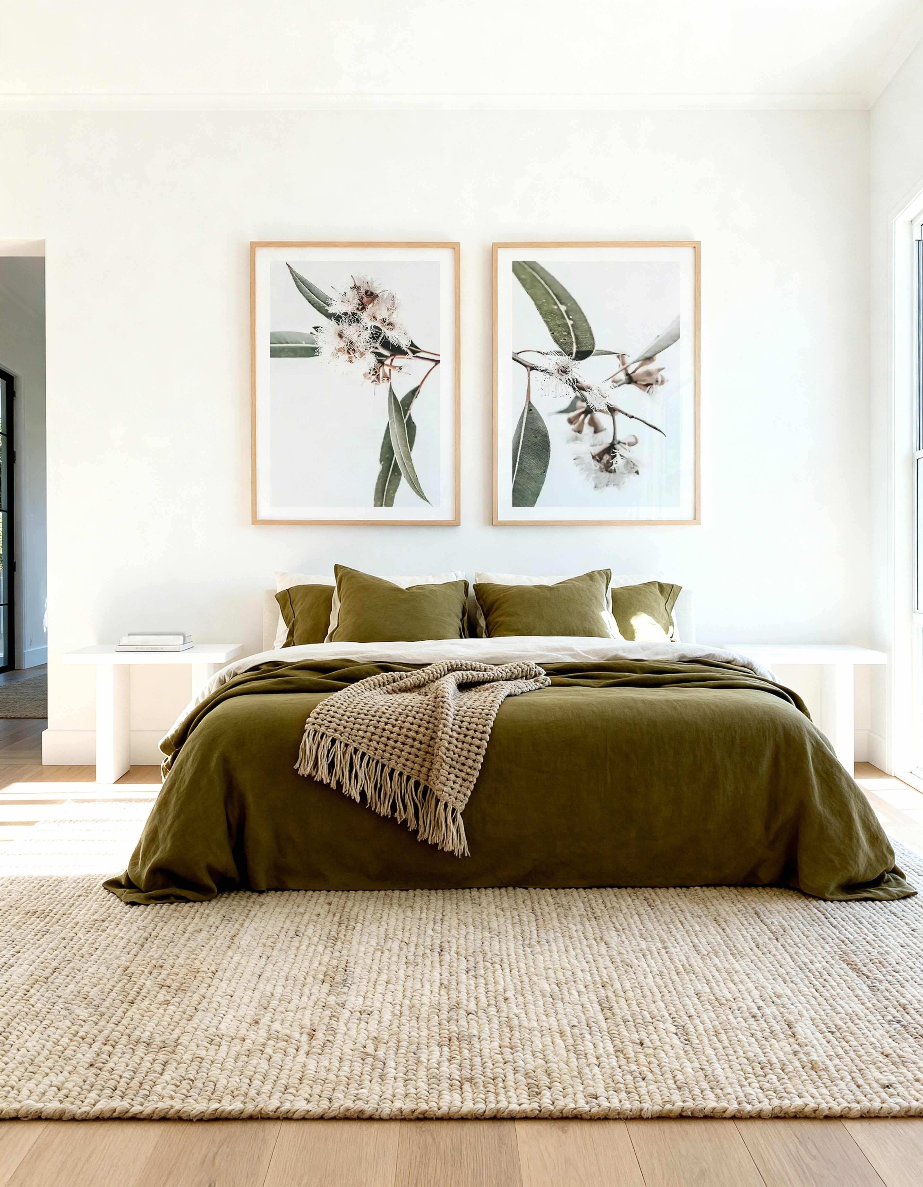 White Eucalyptus II & III Art Print Set of 2 | Matching Wall Art from Olive et Oriel where you can shop wallpaper and artworks online