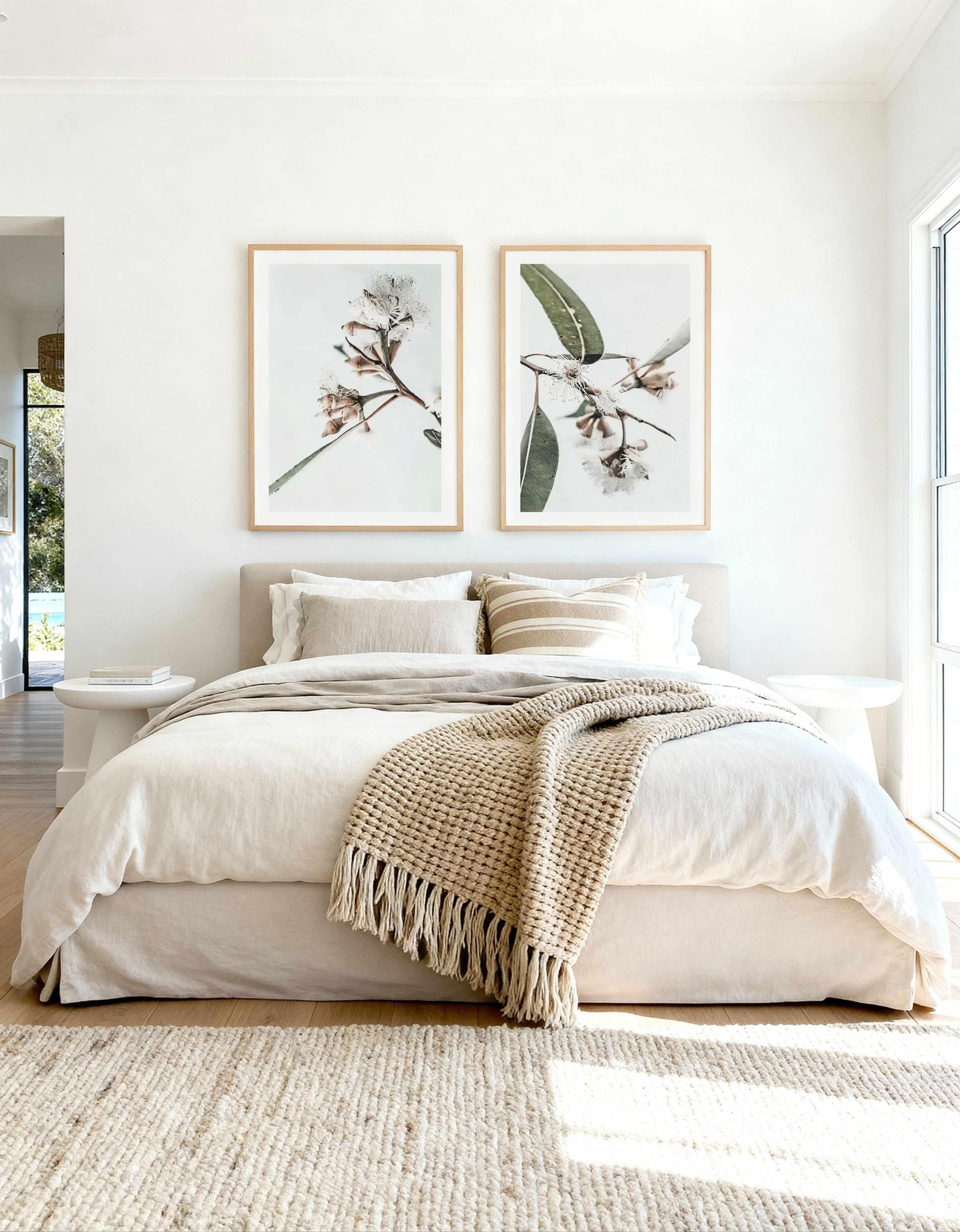 White Eucalyptus I & III Art Print Set of 2 | Matching Wall Art from Olive et Oriel where you can shop wallpaper and artworks online