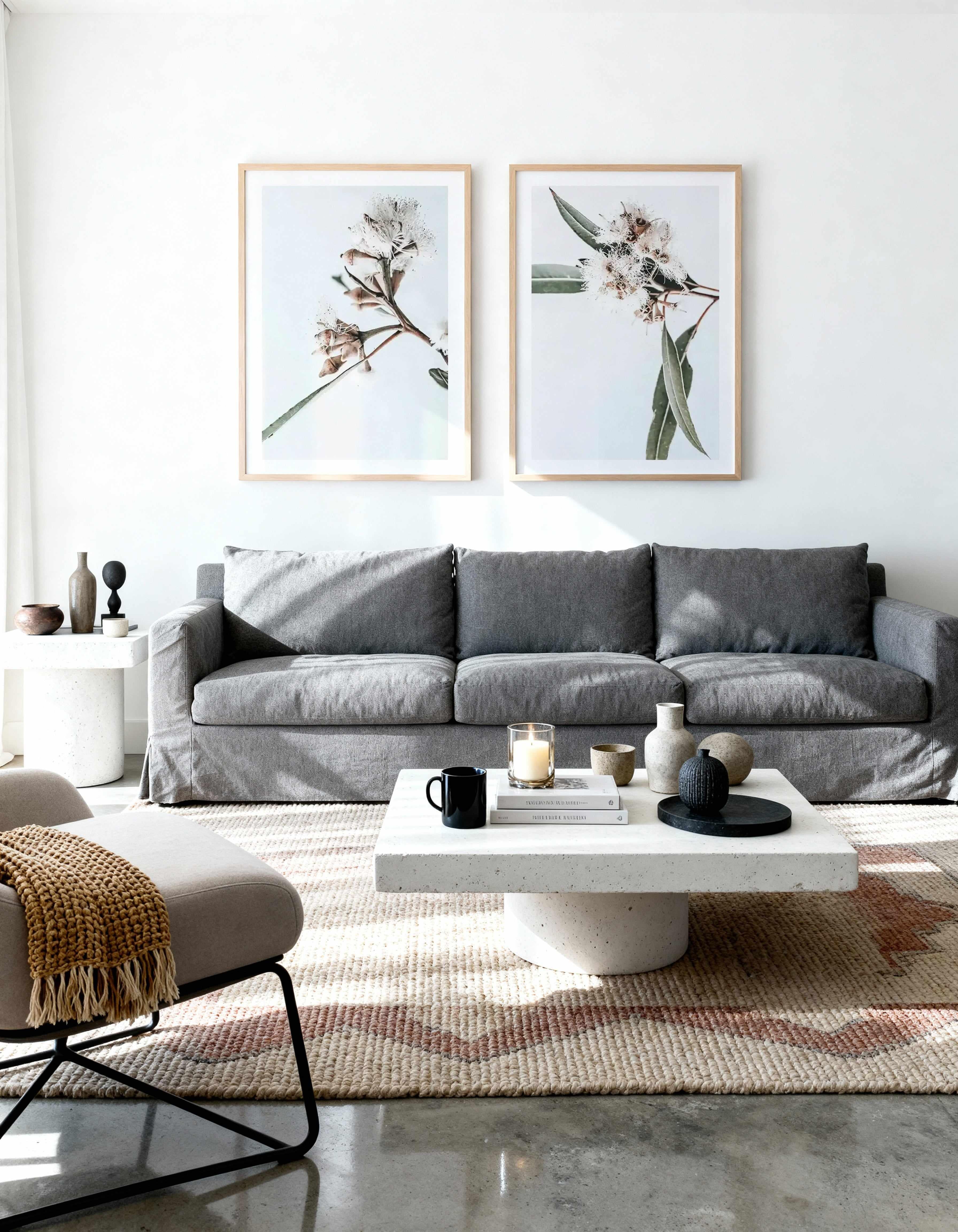 White Eucalyptus I & II Art Print Set of 2 | Matching Wall Art from Olive et Oriel where you can shop wallpaper and artworks online