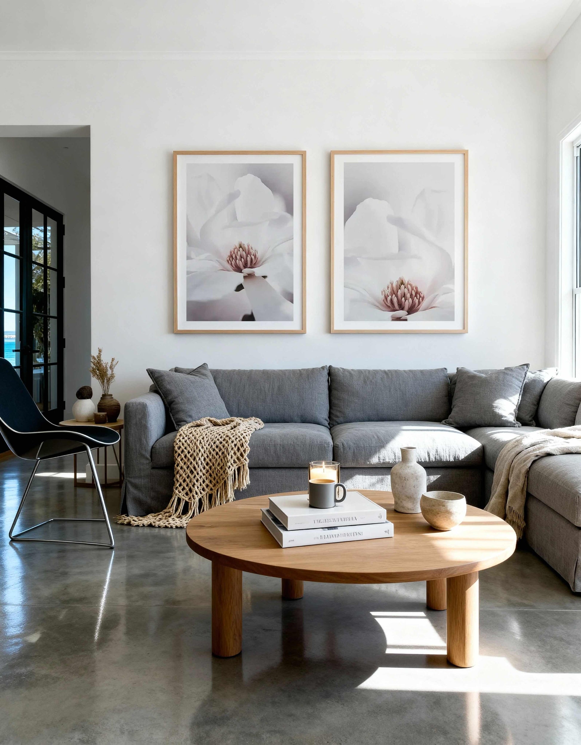 White Magnolia I & II Art Print Set of 2 | Matching Wall Art from Olive et Oriel where you can shop wallpaper and artworks online