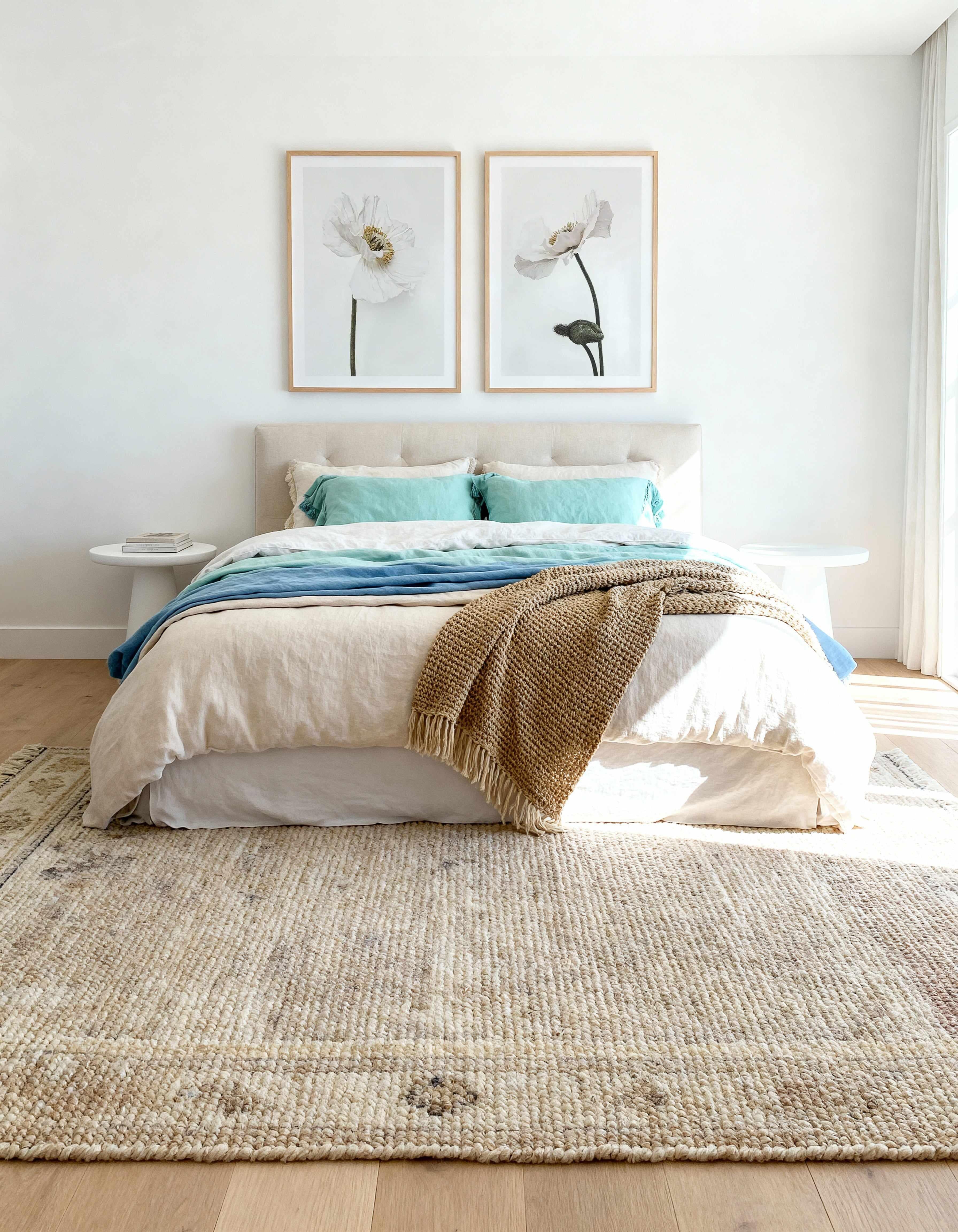 White Poppy II & III Art Print Set of 2 | Matching Wall Art from Olive et Oriel where you can shop wallpaper and artworks online