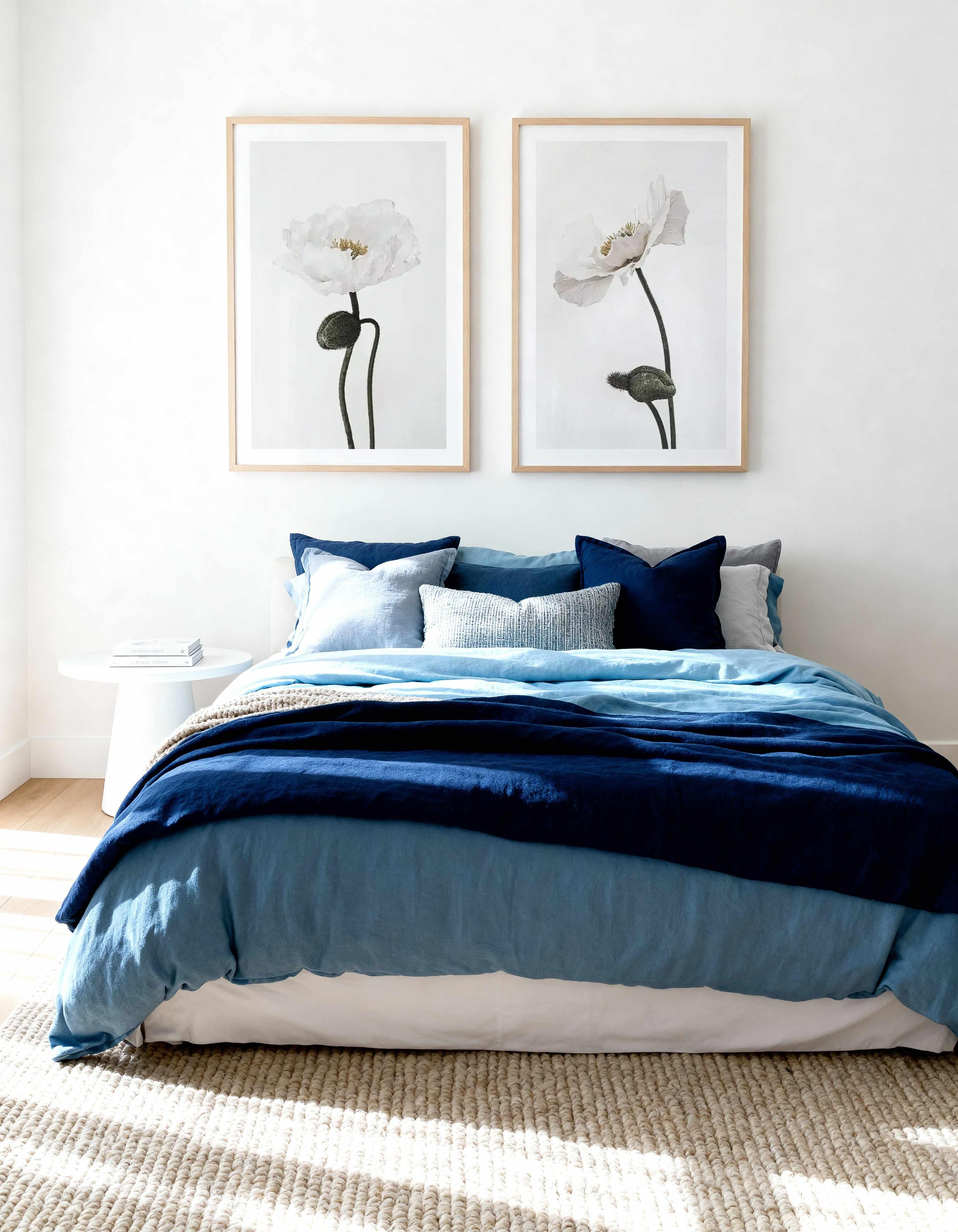 White Poppy I & III Art Print Set of 2 | Matching Wall Art from Olive et Oriel where you can shop wallpaper and artworks online