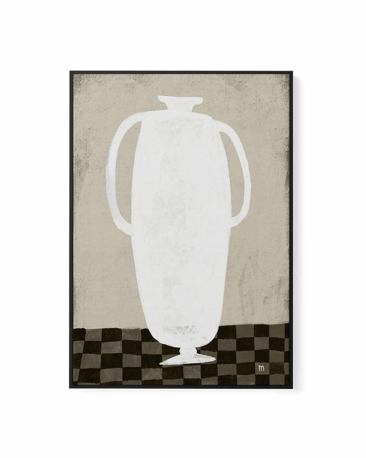 White Vase by Marco Marella | Framed Canvas Art Print