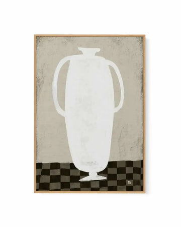 White Vase by Marco Marella | Framed Canvas Art Print from Olive et Oriel where you can shop wallpaper and artworks online