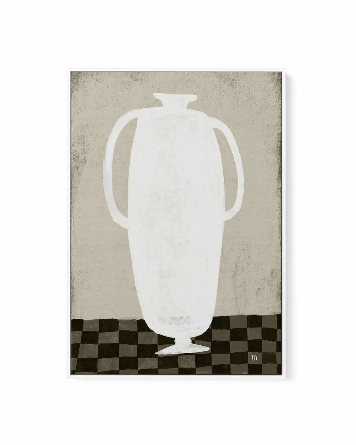White Vase by Marco Marella | Framed Canvas Art Print from Olive et Oriel where you can shop wallpaper and artworks online