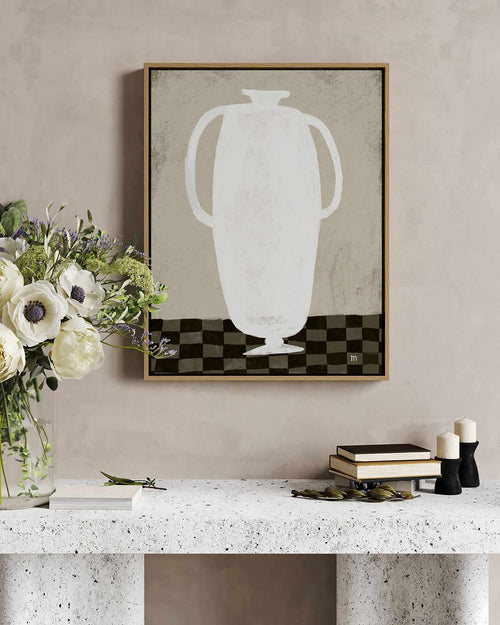 White Vase by Marco Marella | Framed Canvas Art Print