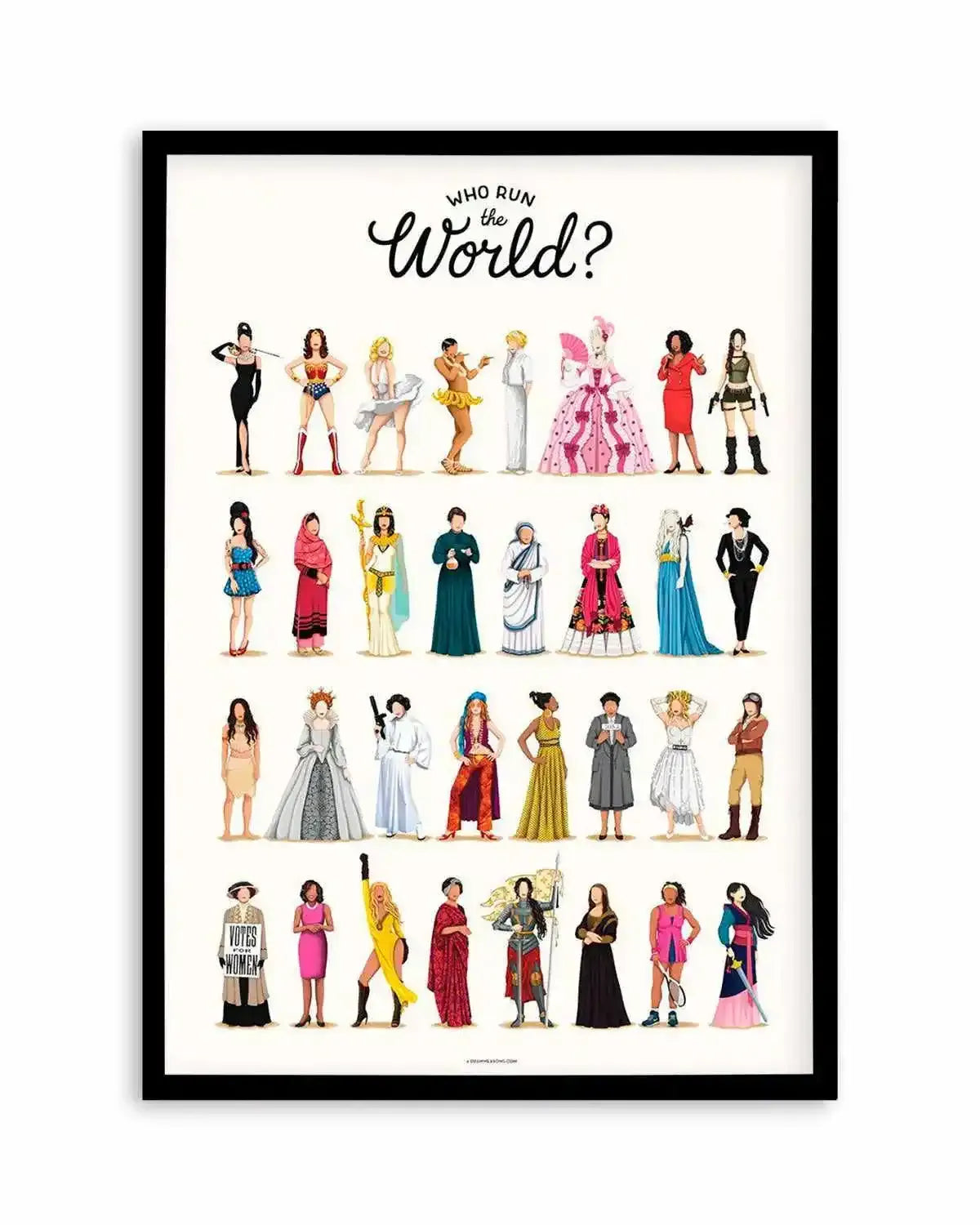 Who Run The World | Draw Me A Song Collection Art Print from Olive et Oriel where you can shop wallpaper and artworks online