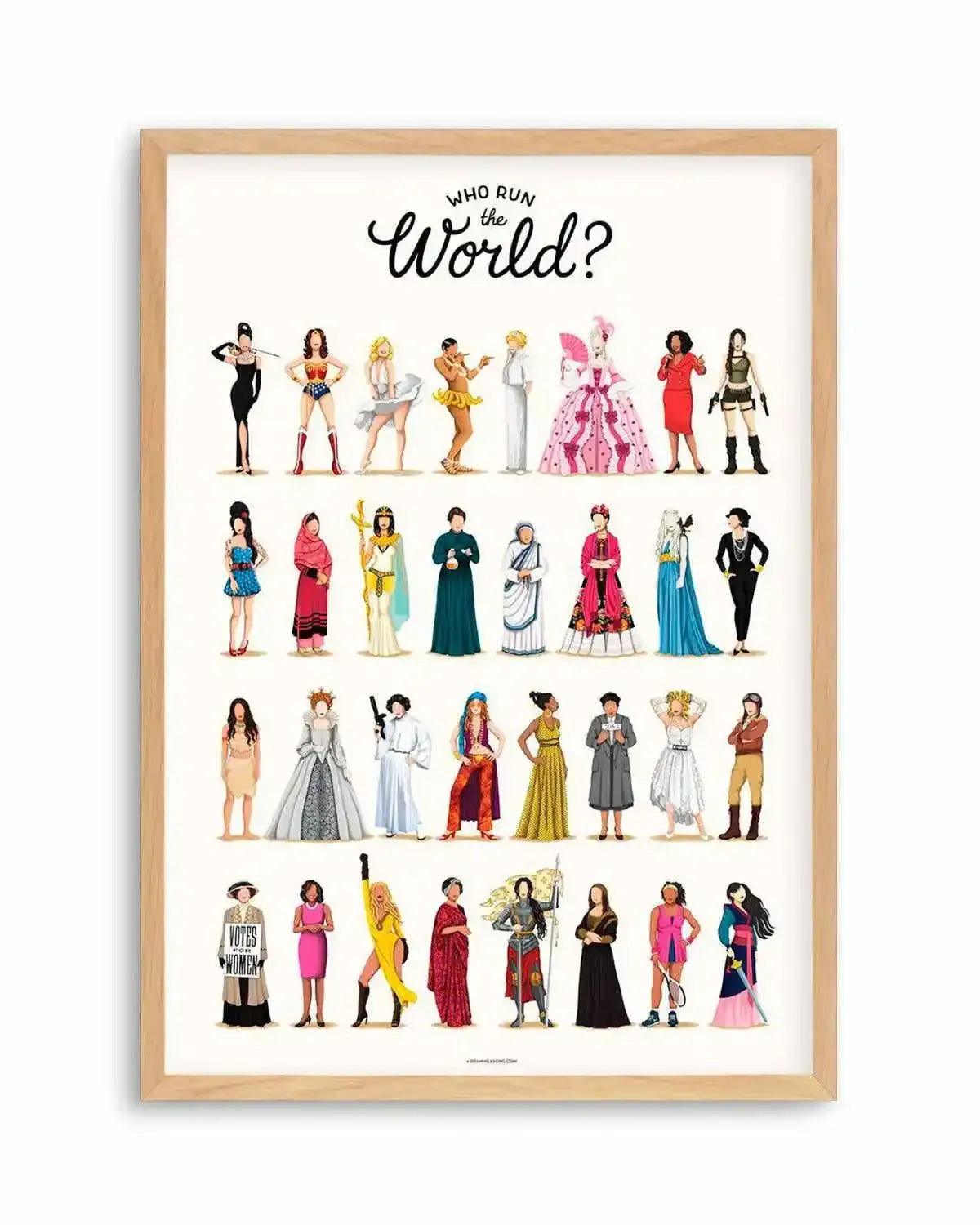 Who Run The World | Draw Me A Song Collection Art Print from Olive et Oriel where you can shop wallpaper and artworks online