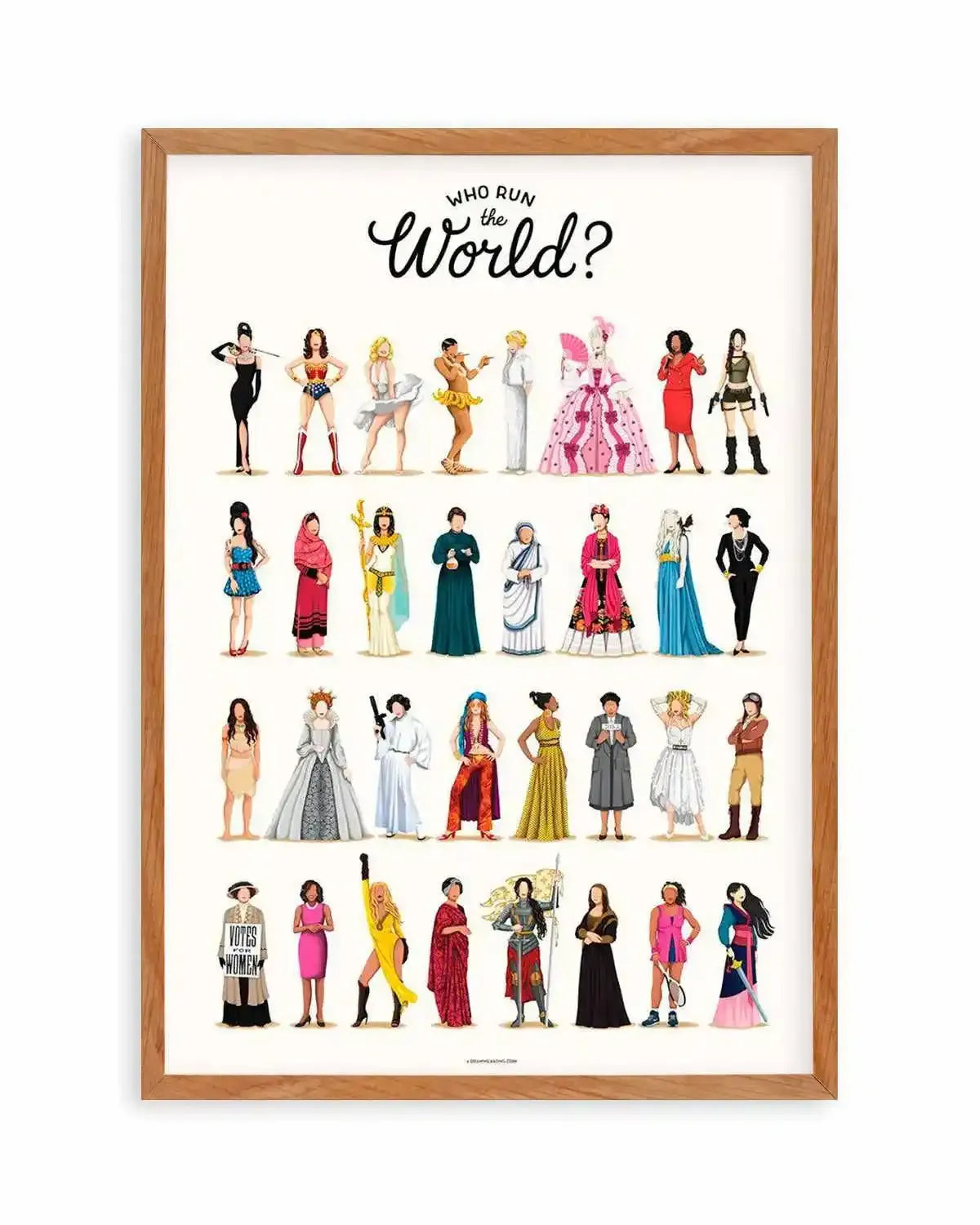 Who Run The World | Draw Me A Song Collection Art Print from Olive et Oriel where you can shop wallpaper and artworks online