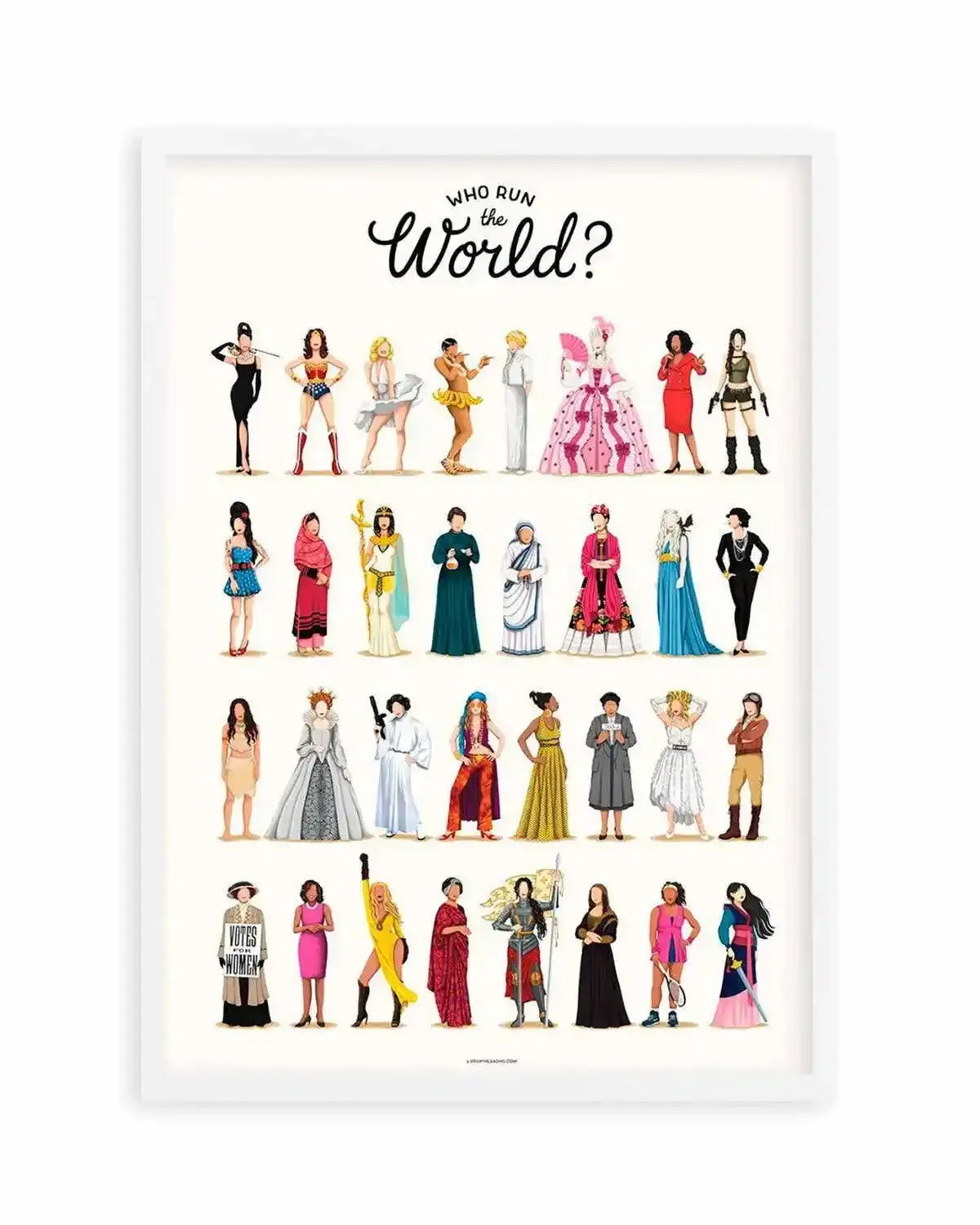 Who Run The World | Draw Me A Song Collection Art Print from Olive et Oriel where you can shop wallpaper and artworks online
