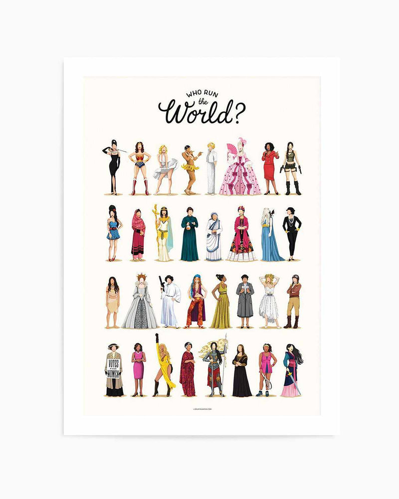 Who Run The World | Draw Me A Song Collection Art Print