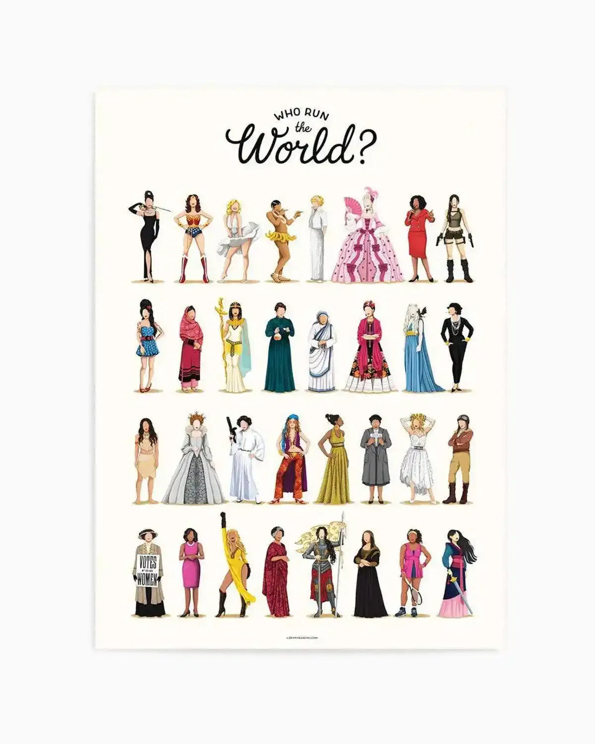 Who Run The World | Draw Me A Song Collection Art Print from Olive et Oriel where you can shop wallpaper and artworks online