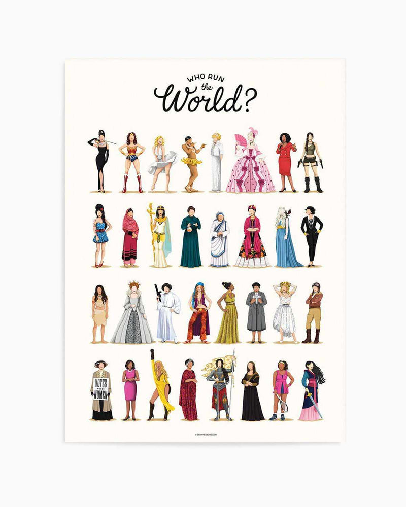 Who Run The World | Draw Me A Song Collection Art Print