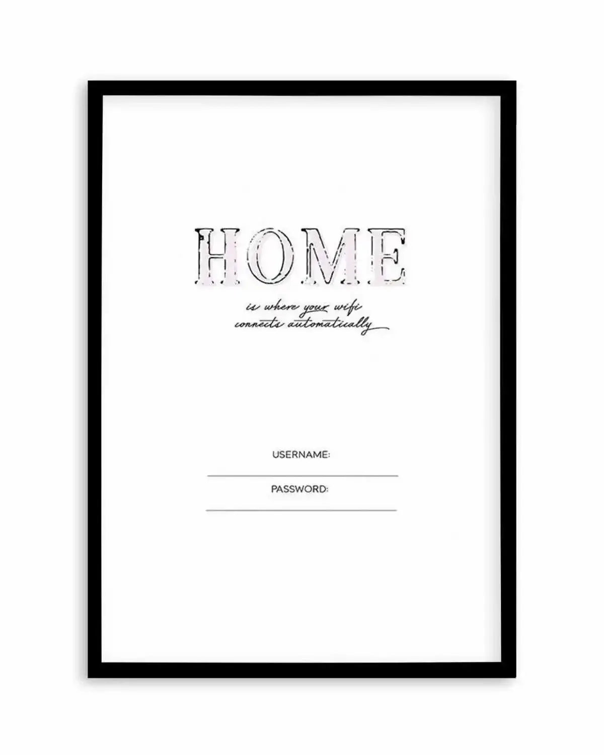 Wifi - Home Is... Art Print from Olive et Oriel where you can shop wallpaper and artworks online