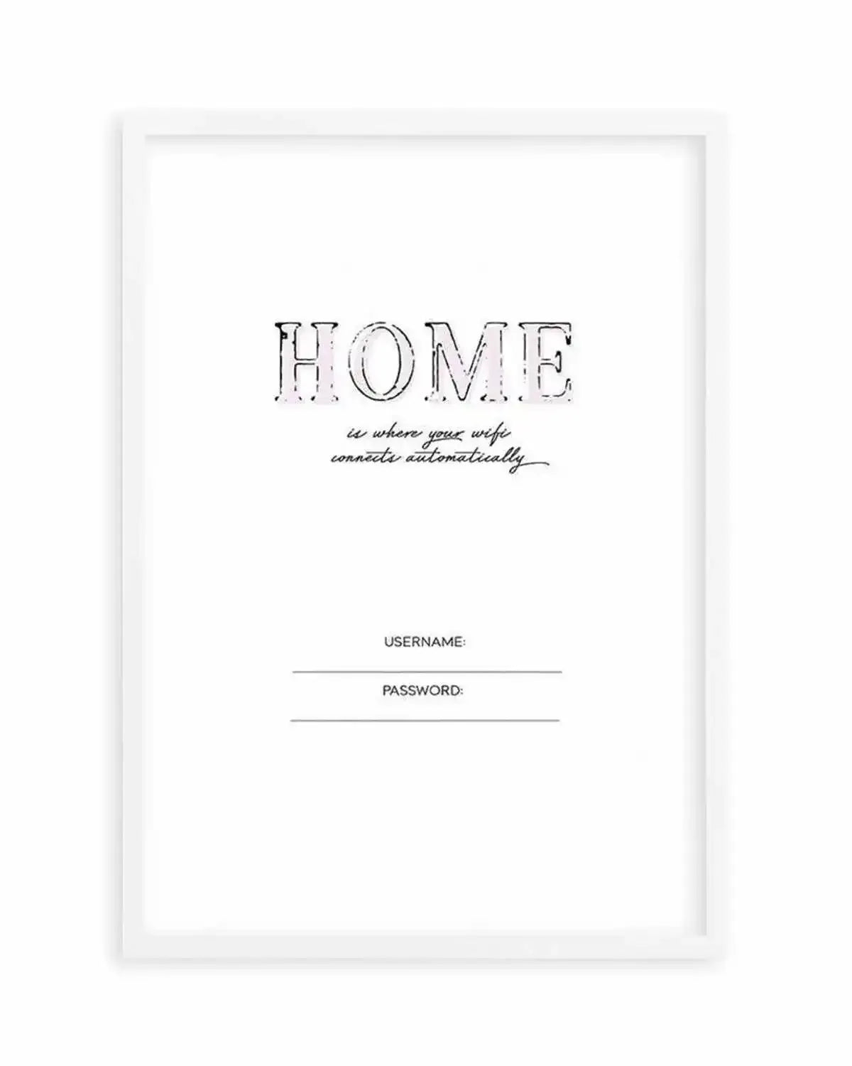 Wifi - Home Is... Art Print from Olive et Oriel where you can shop wallpaper and artworks online
