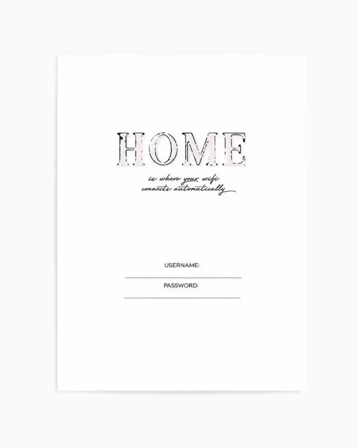 Wifi - Home Is... Art Print from Olive et Oriel where you can shop wallpaper and artworks online