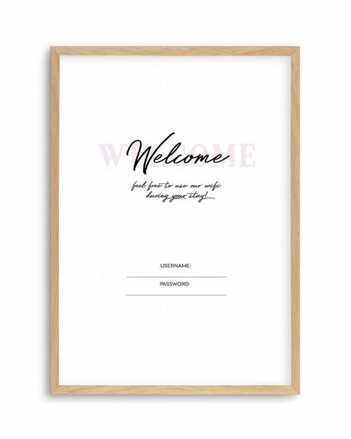 Wifi - Welcome... Art Print