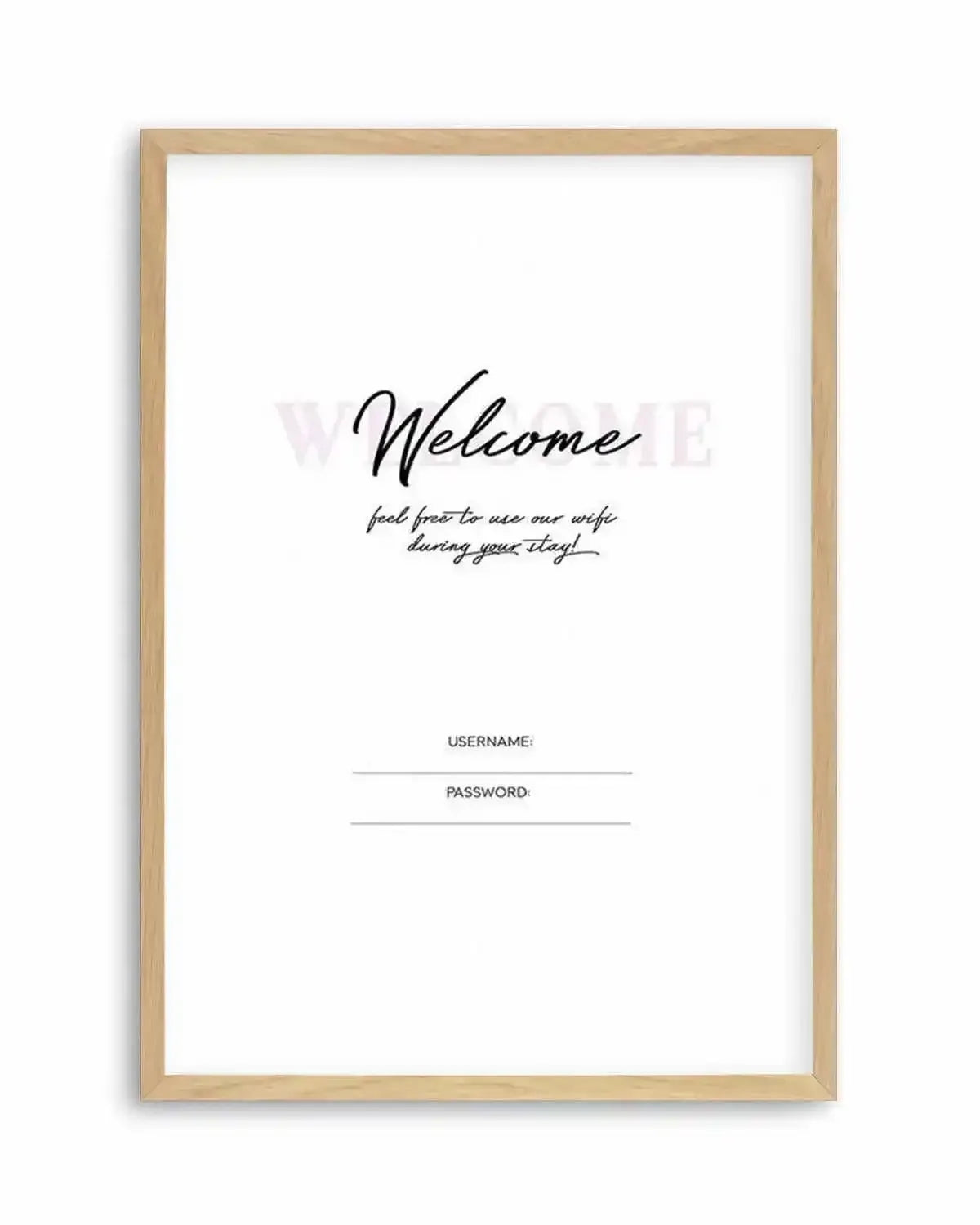 Wifi - Welcome... Art Print from Olive et Oriel where you can shop wallpaper and artworks online