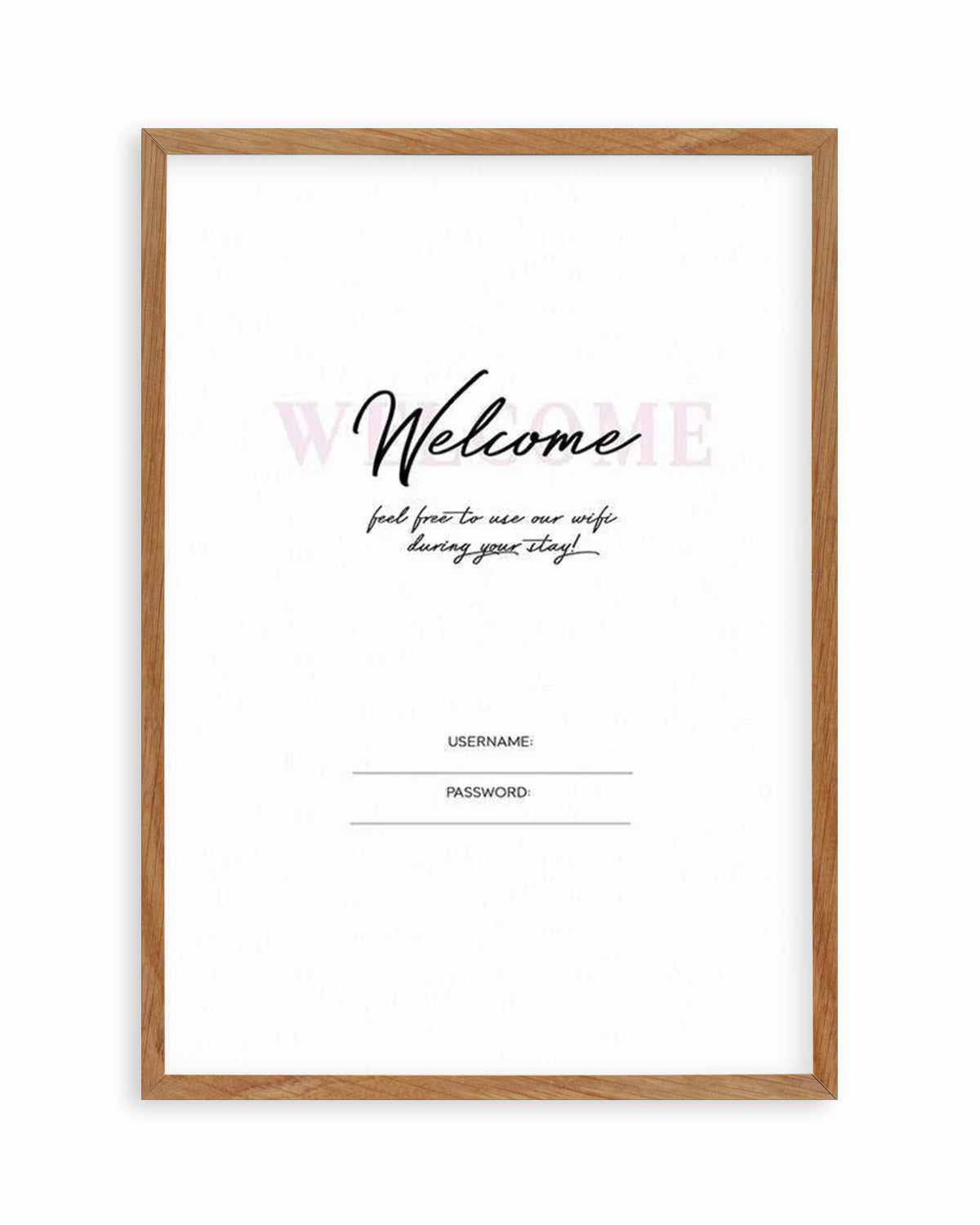 Wifi - Welcome... Art Print