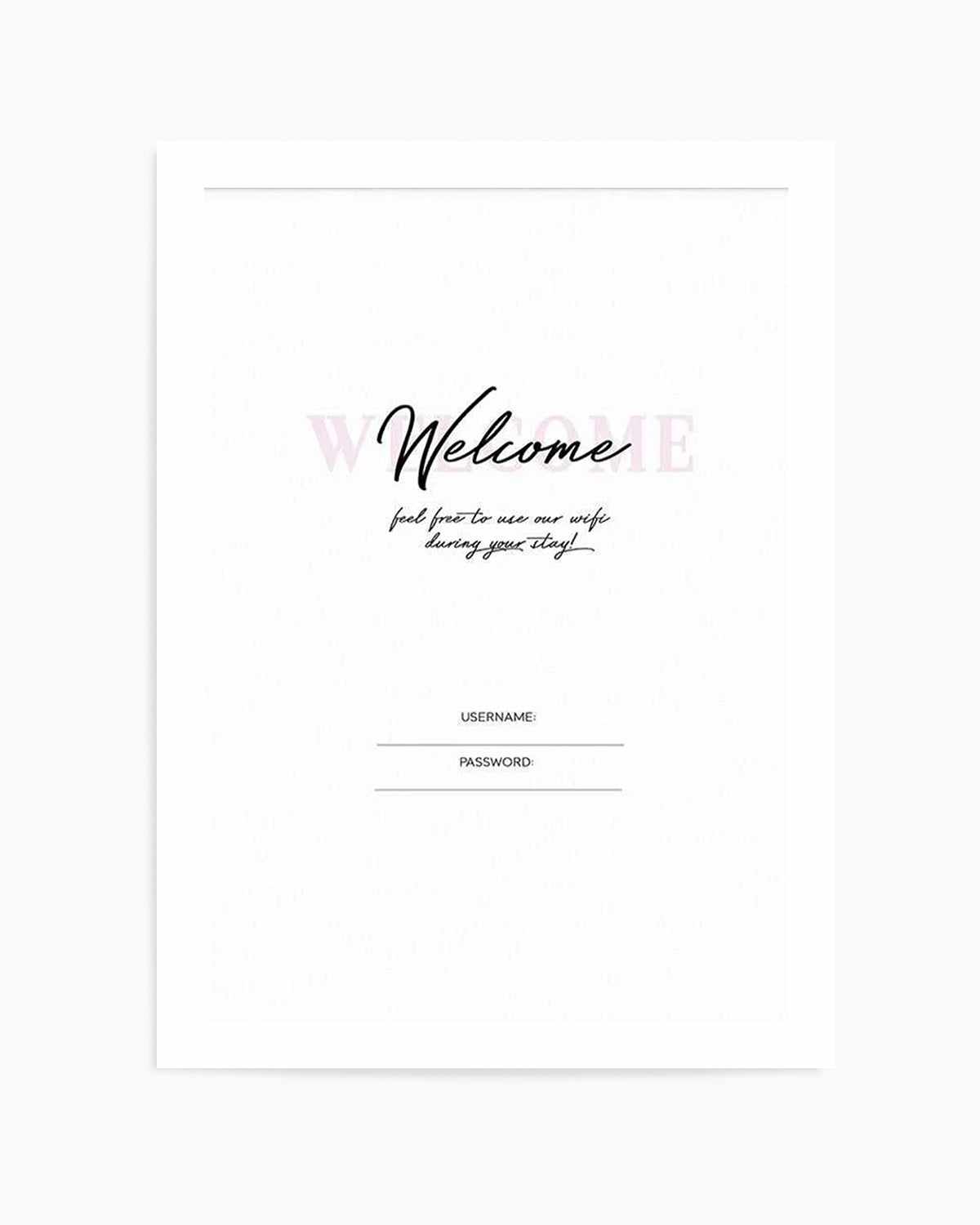 Wifi - Welcome... Art Print