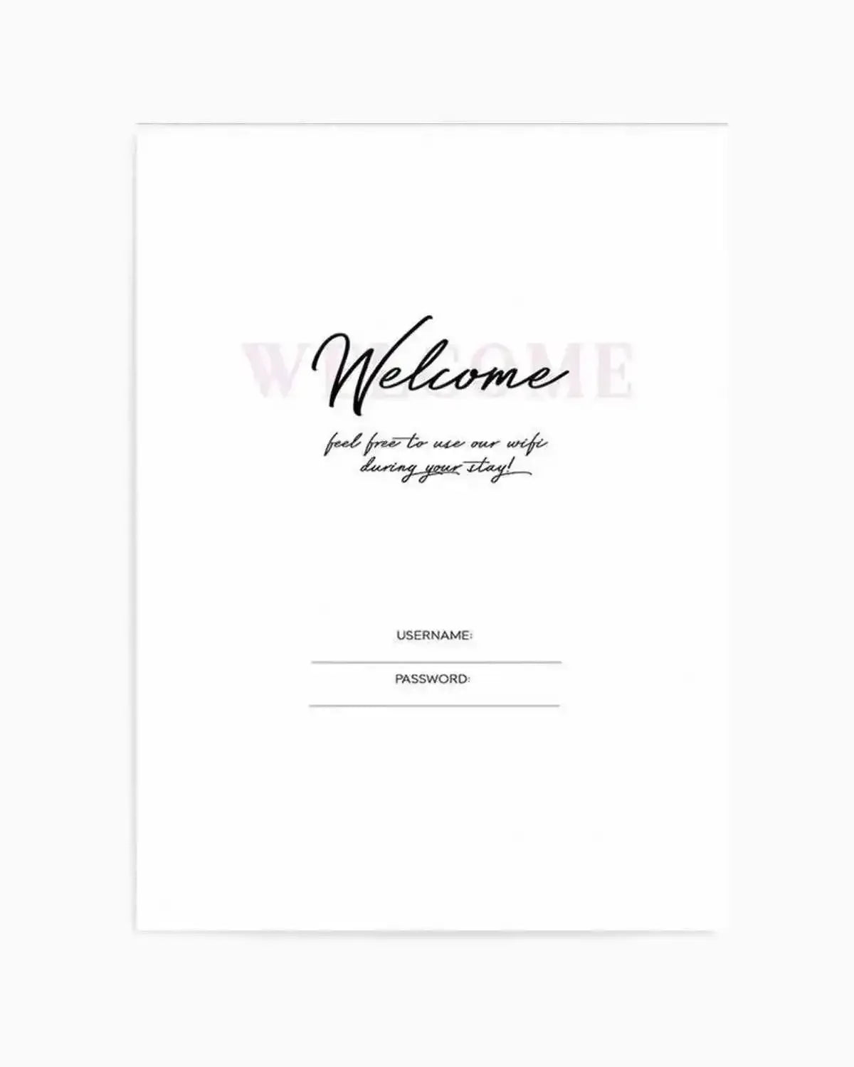 Wifi - Welcome... Art Print from Olive et Oriel where you can shop wallpaper and artworks online
