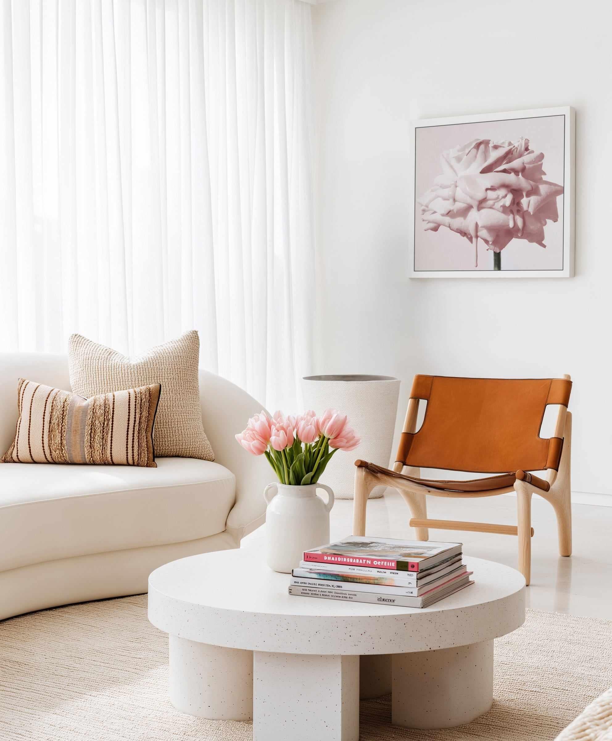 Wild Blush Rose | Framed Canvas Art Print from Olive et Oriel where you can shop wallpaper and artworks online