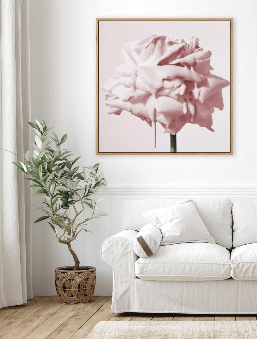 Wild Blush Rose | Framed Canvas Art Print from Olive et Oriel where you can shop wallpaper and artworks online