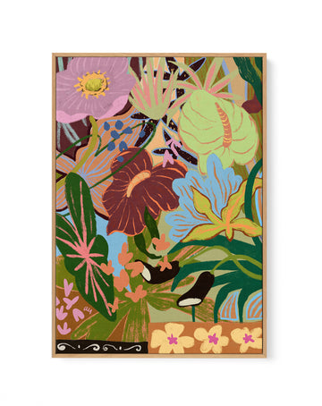 Wild Bouquet by Arty Guava | Framed Canvas Wall Art