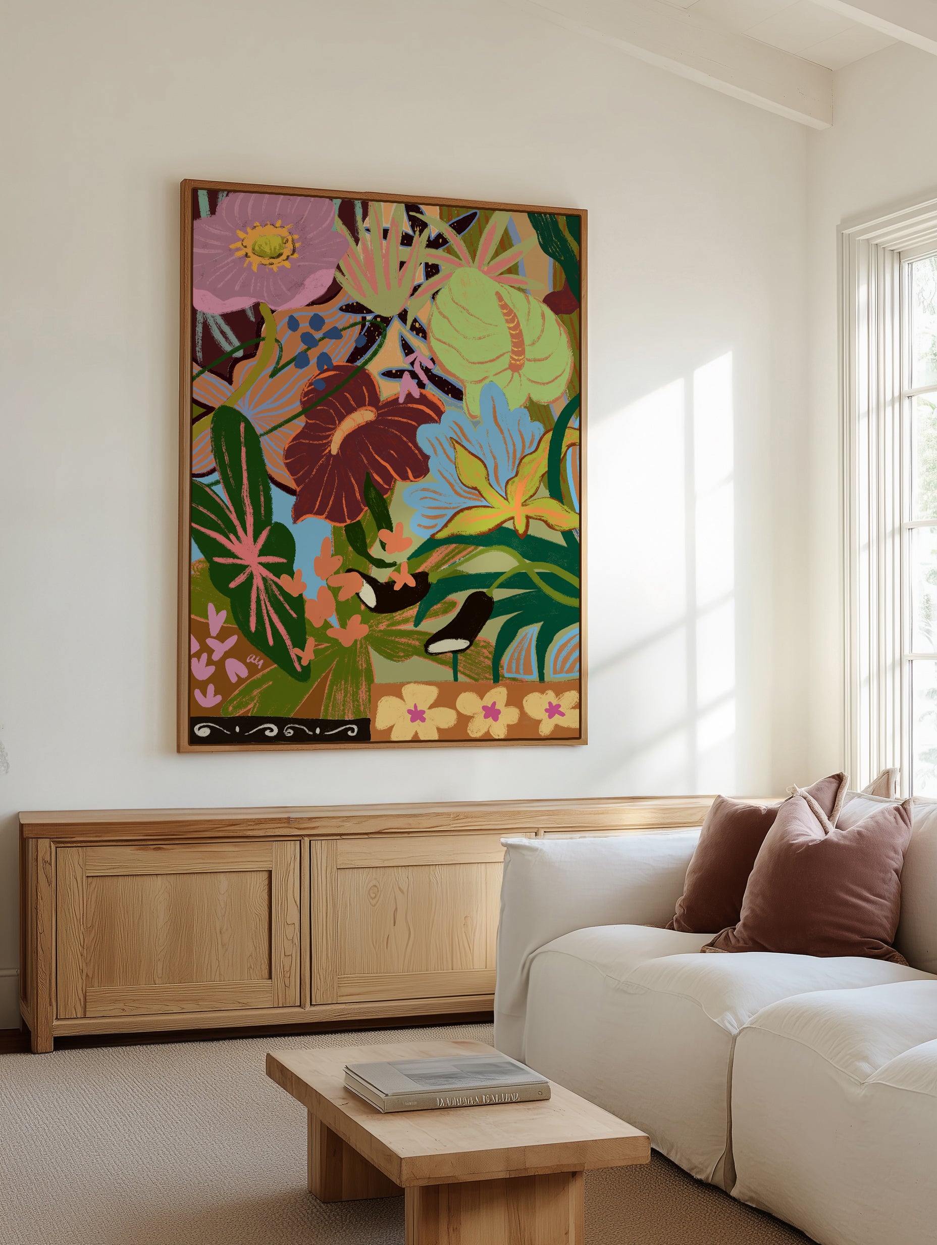 Wild Bouquet by Arty Guava | Framed Canvas Art Print