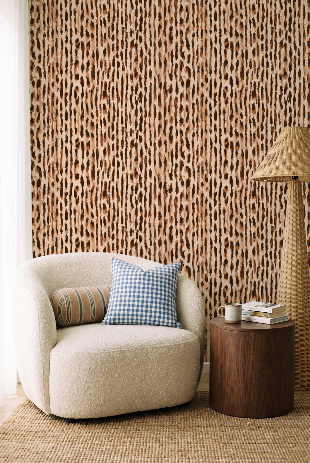 Wild Cat Animal Print Wallpaper