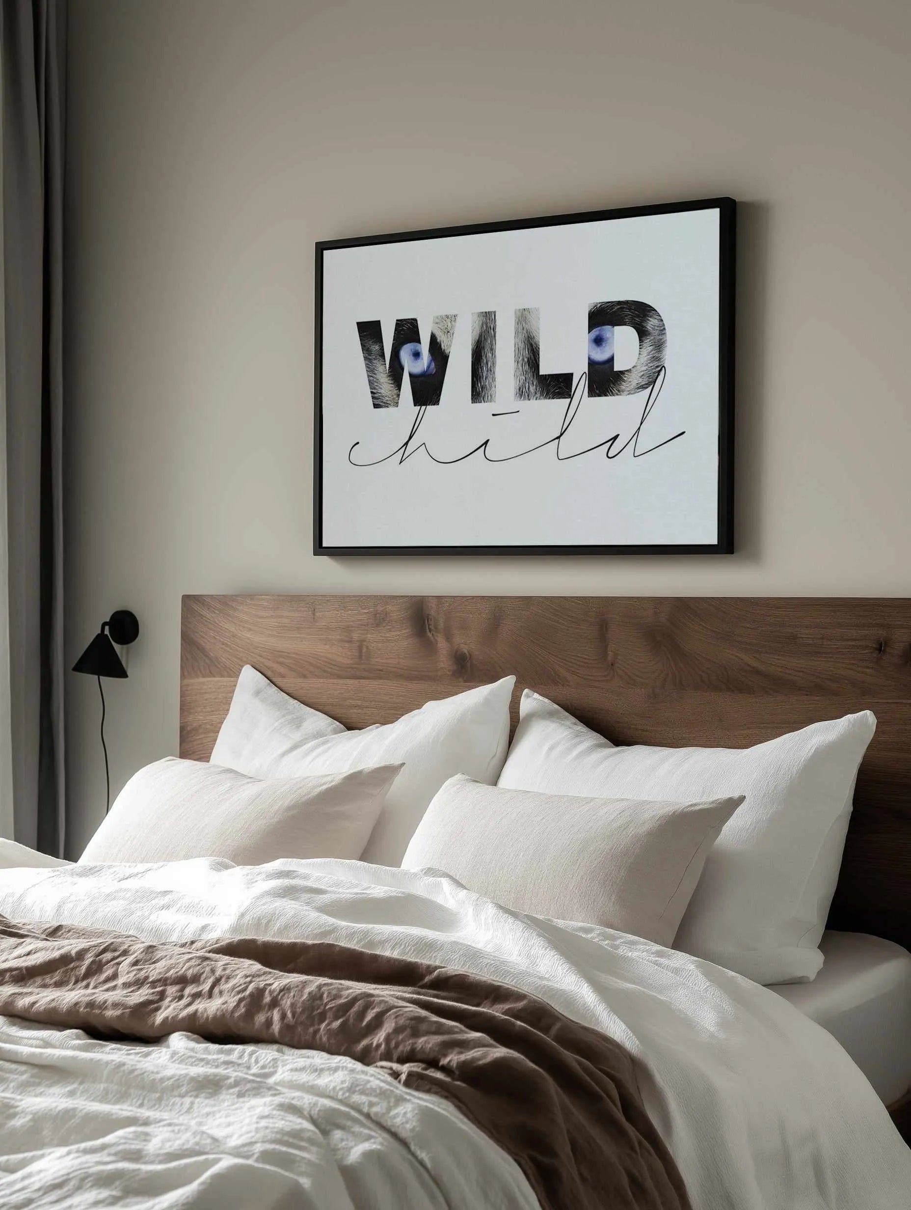 Wild Child | Framed Canvas from Olive et Oriel where you can shop wallpaper and artworks online