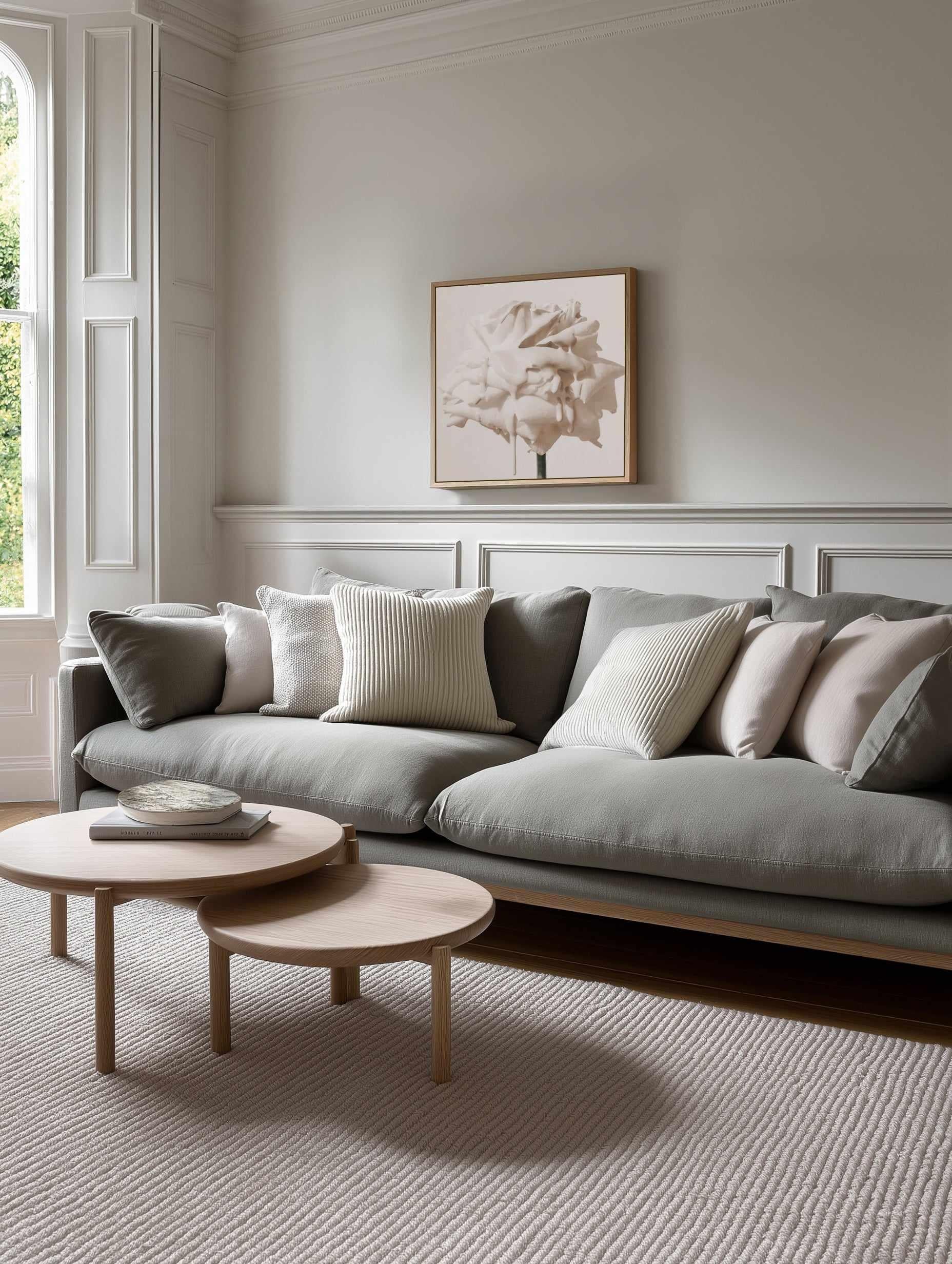 Wild Cream Rose | Framed Canvas Art Print from Olive et Oriel where you can shop wallpaper and artworks online