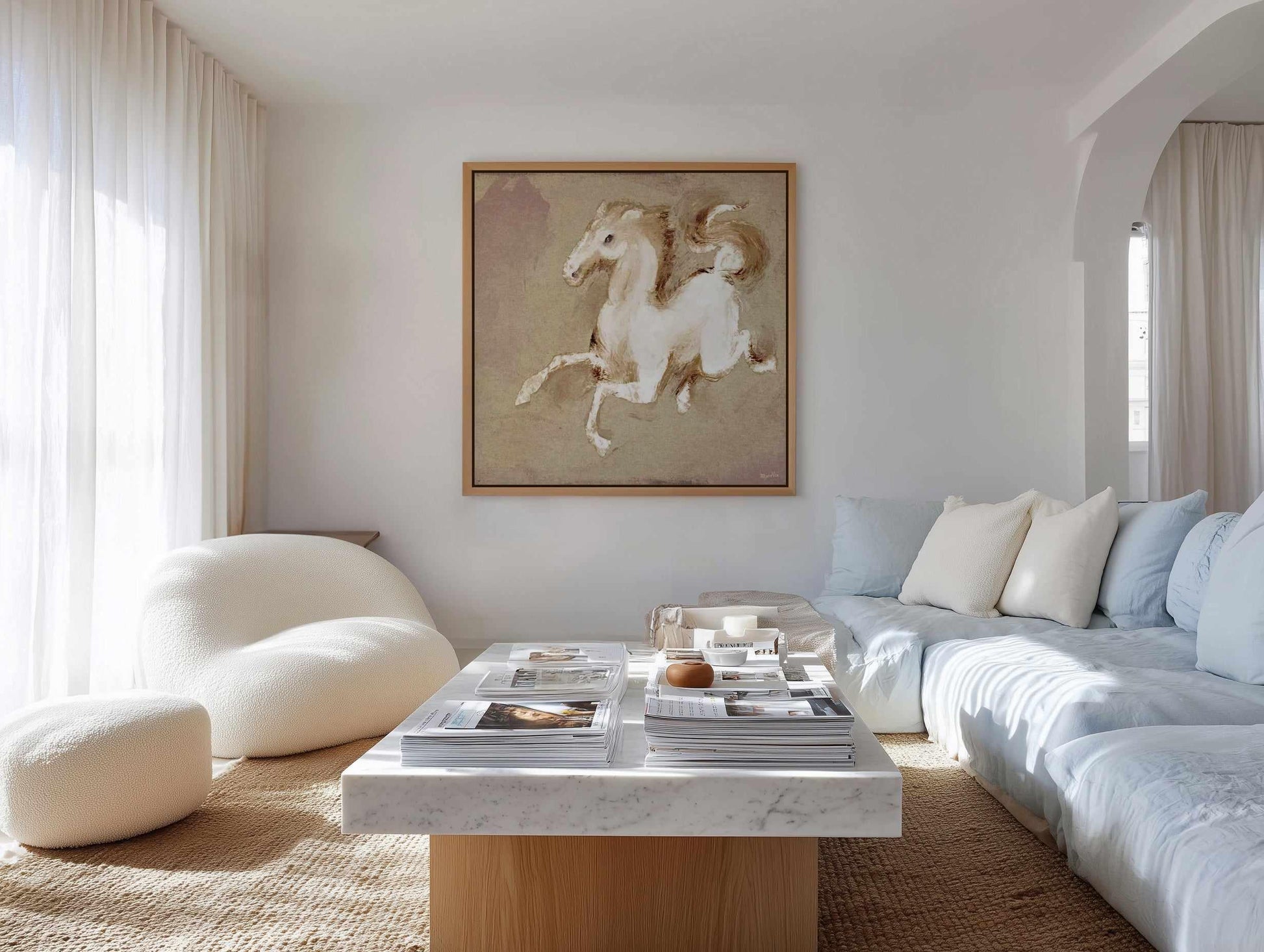 Wild Horse 2 by Marco Marella | Framed Canvas Art Print from Olive et Oriel where you can shop wallpaper and artworks online