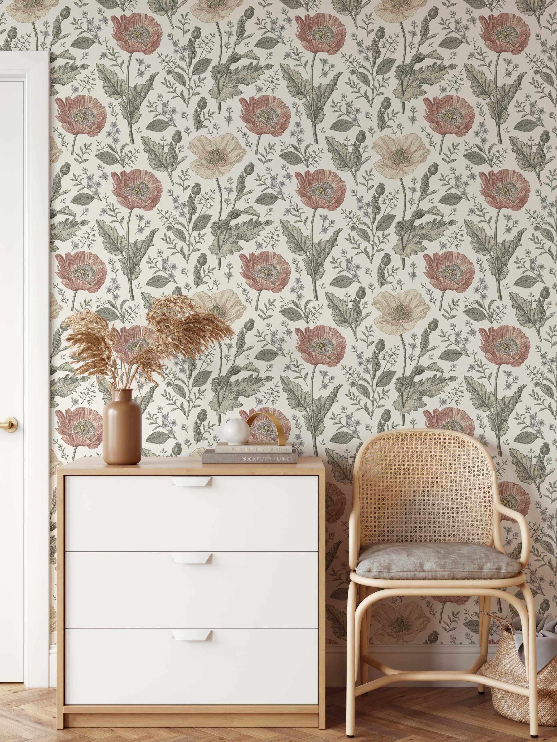 Wild Poppies Wallpaper-Wallpaper-Buy Kids Removable Wallpaper Online Our Custom Made Children√¢‚Ç¨‚Ñ¢s Wallpapers Are A Fun Way To Decorate And Enhance Boys Bedroom Decor And Girls Bedrooms They Are An Amazing Addition To Your Kids Bedroom Walls Our Collection of Kids Wallpaper Is Sure To Transform Your Kids Rooms Interior Style From Pink Wallpaper To Dinosaur Wallpaper Even Marble Wallpapers For Teen Boys Shop Peel And Stick Wallpaper Online Today With Olive et Oriel