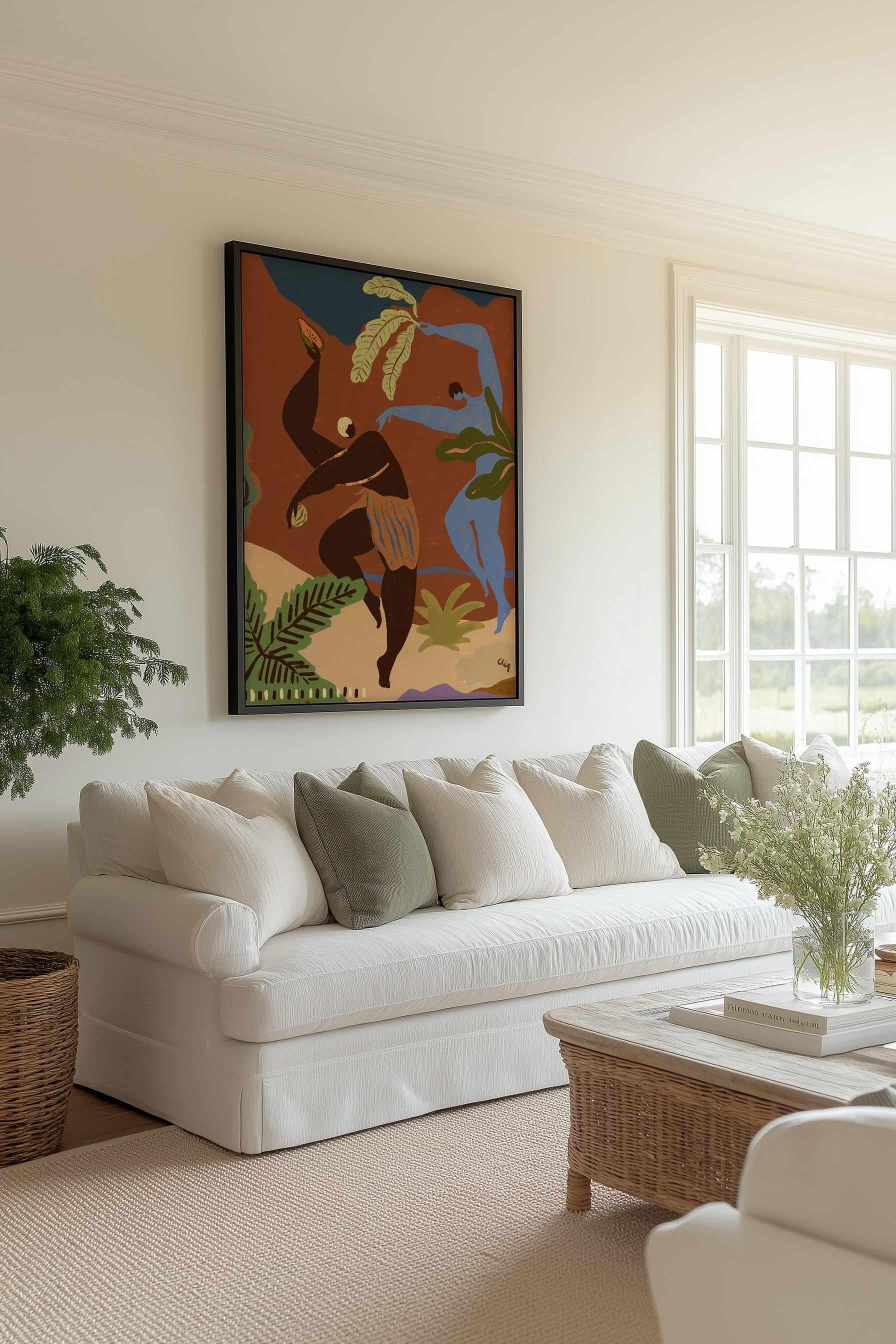 Wild Rhythm by Arty Guava | Framed Canvas Art Print from Olive et Oriel where you can shop wallpaper and artworks online